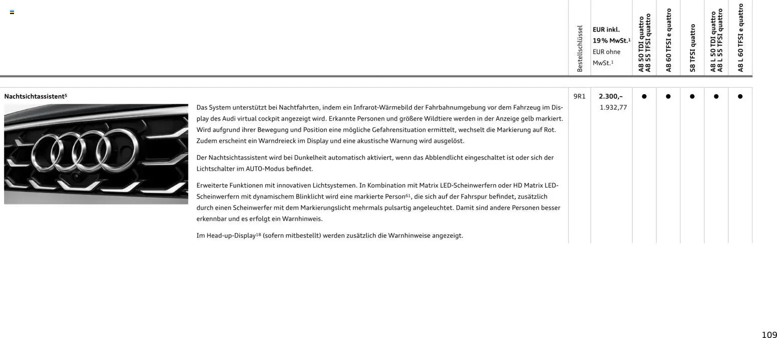 Audi A8 - Seite 109 - gültig ab 28.10.2025