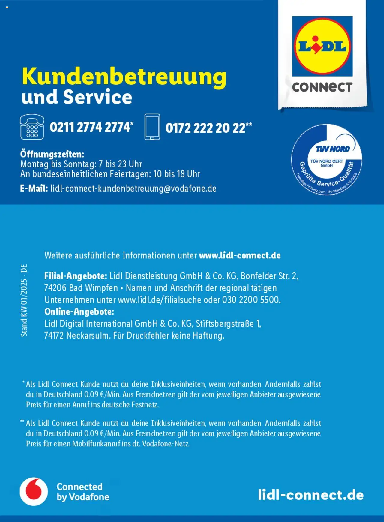 Lidl Tarifübersicht - Seite 20 - gültig ab 01.01.2025