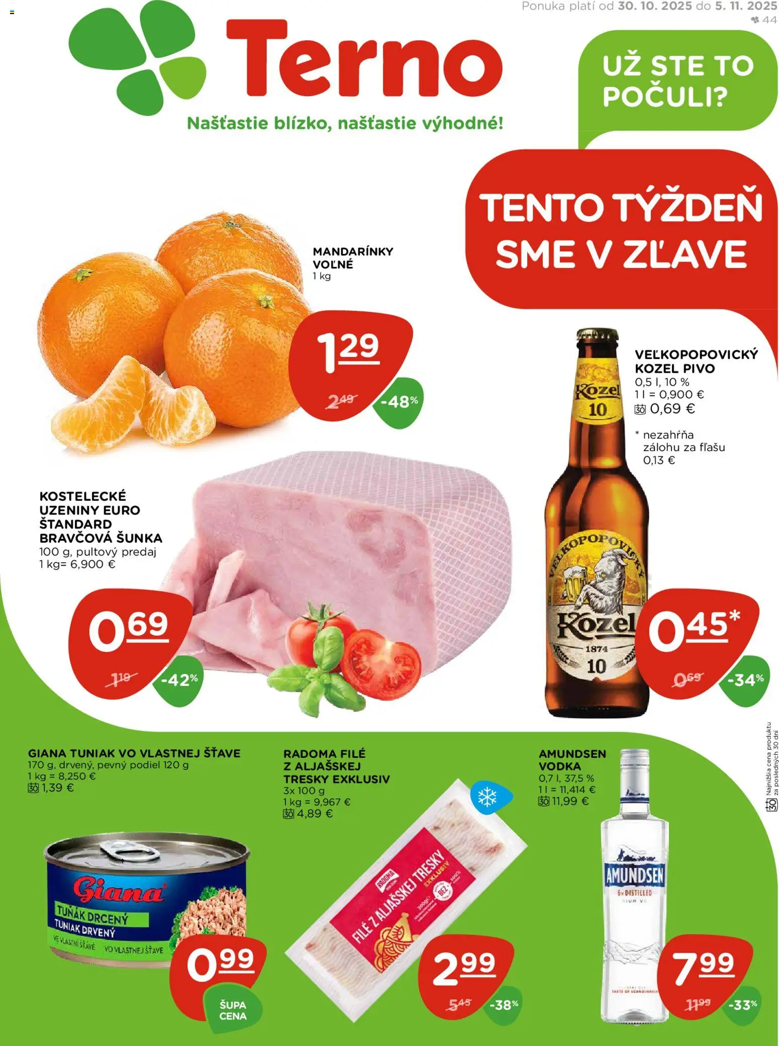 Terno leták - strana 1- platný od 30.10.2025