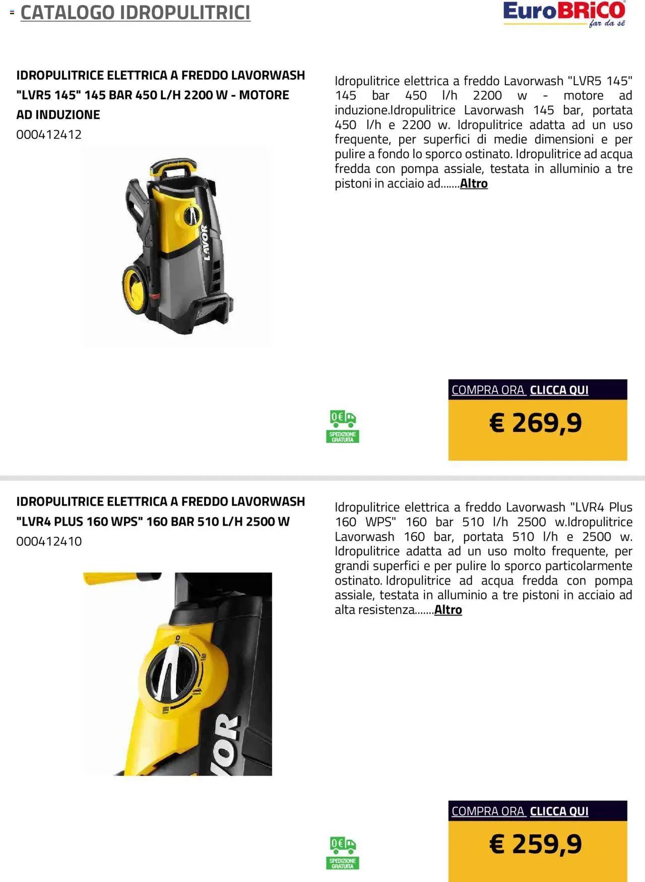 Eurobrico Idropulitrici catalogo - pagina 21 - valido dal 23/07/2025