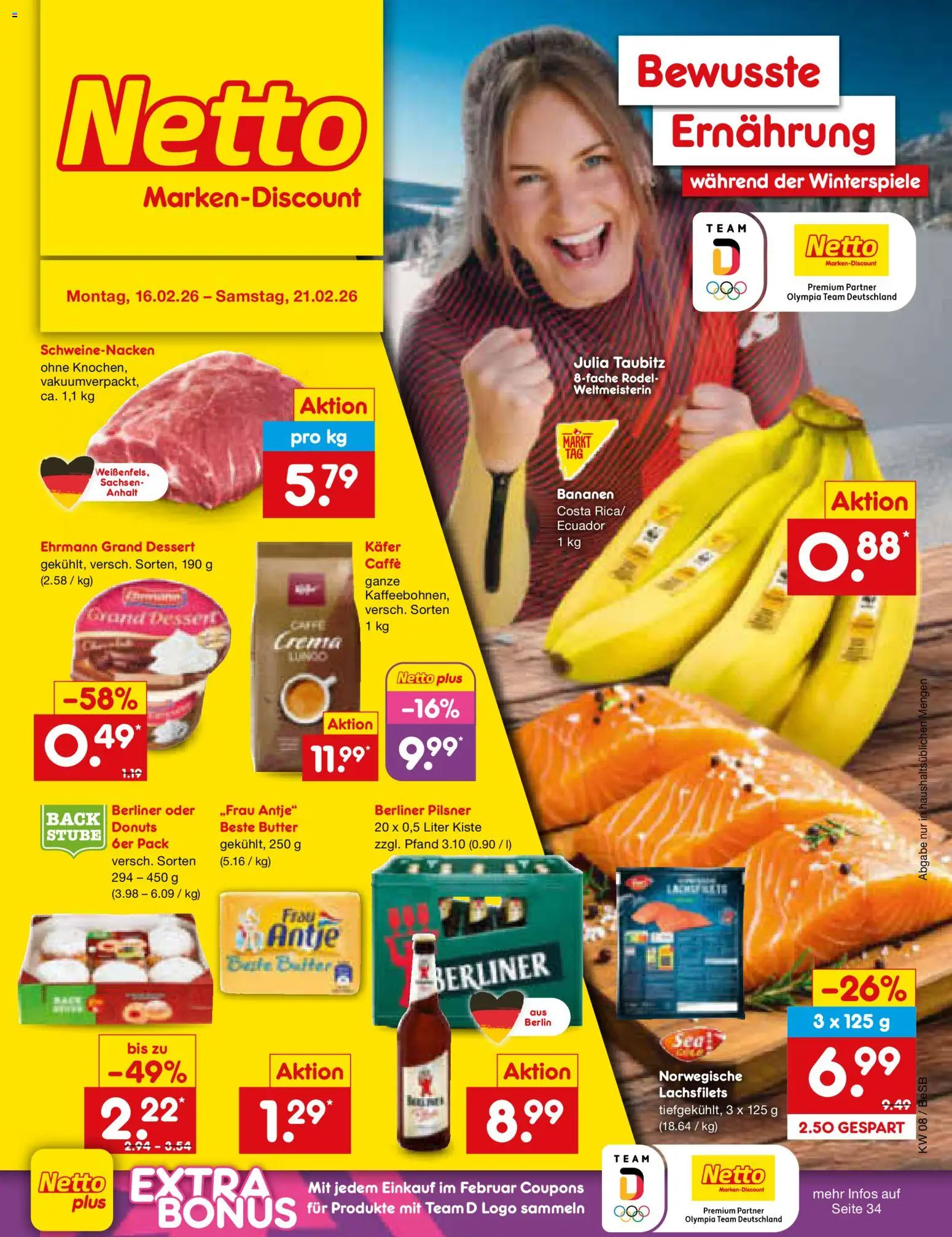 Netto Marken-Discount Prospekt 	 - Seite 1 - gültig ab 16.02.2026