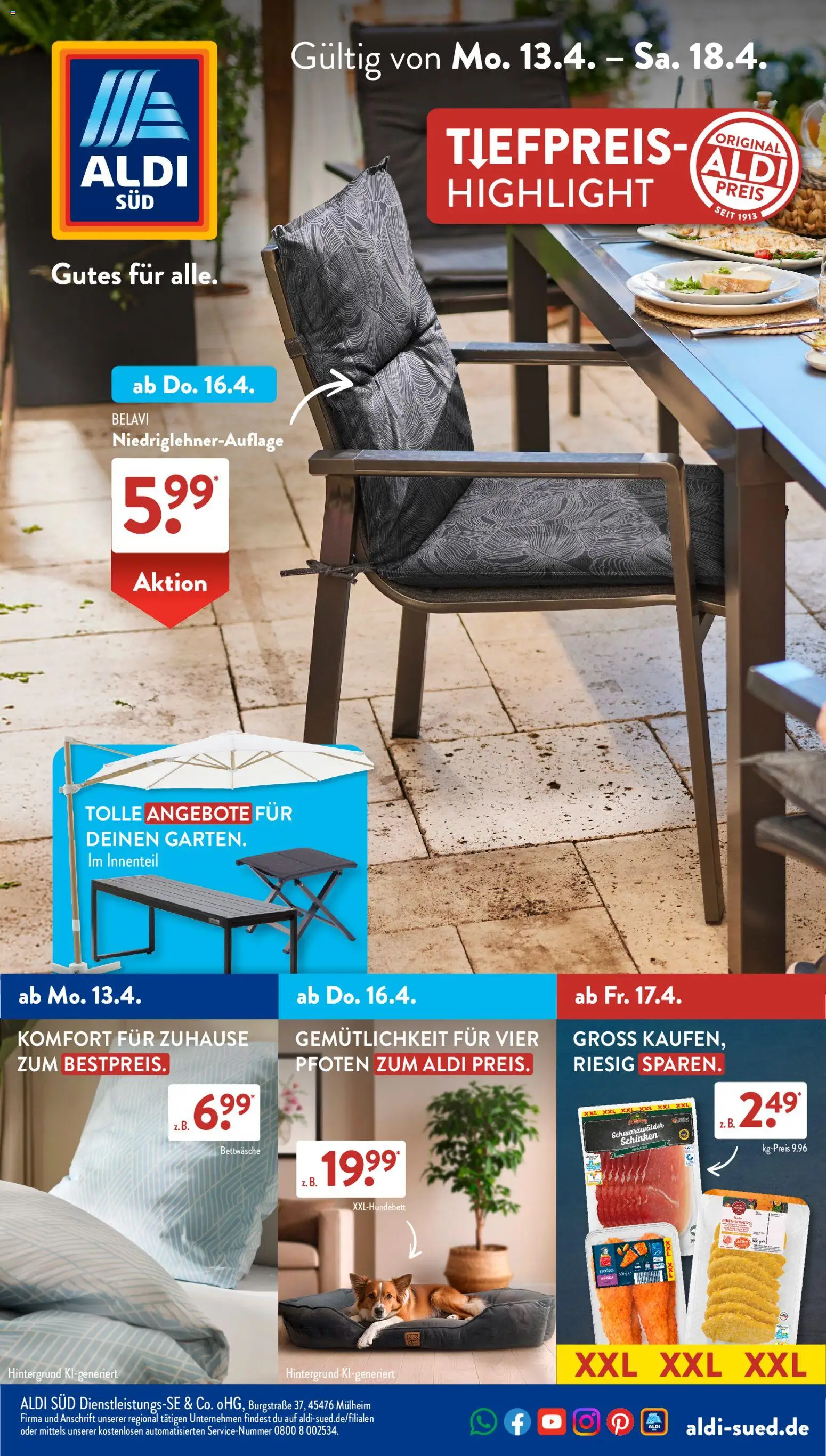 Aldi Süd Prospekt 	 - Seite 1 - gültig ab 13.04.2026