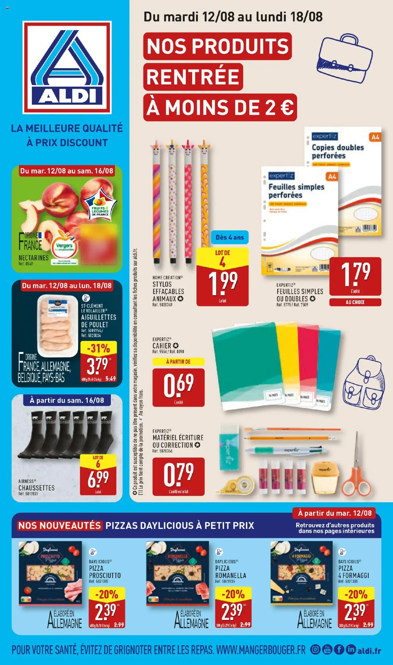 Aldi catalogue semaine 33 - page 1 - valable à partir du 12/08/2025