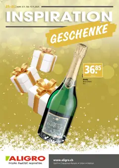 Vorschau Aligro Aktionen Geschenke Chavannes, Matran, Genf, Sitten gültig ab 03.11.2025