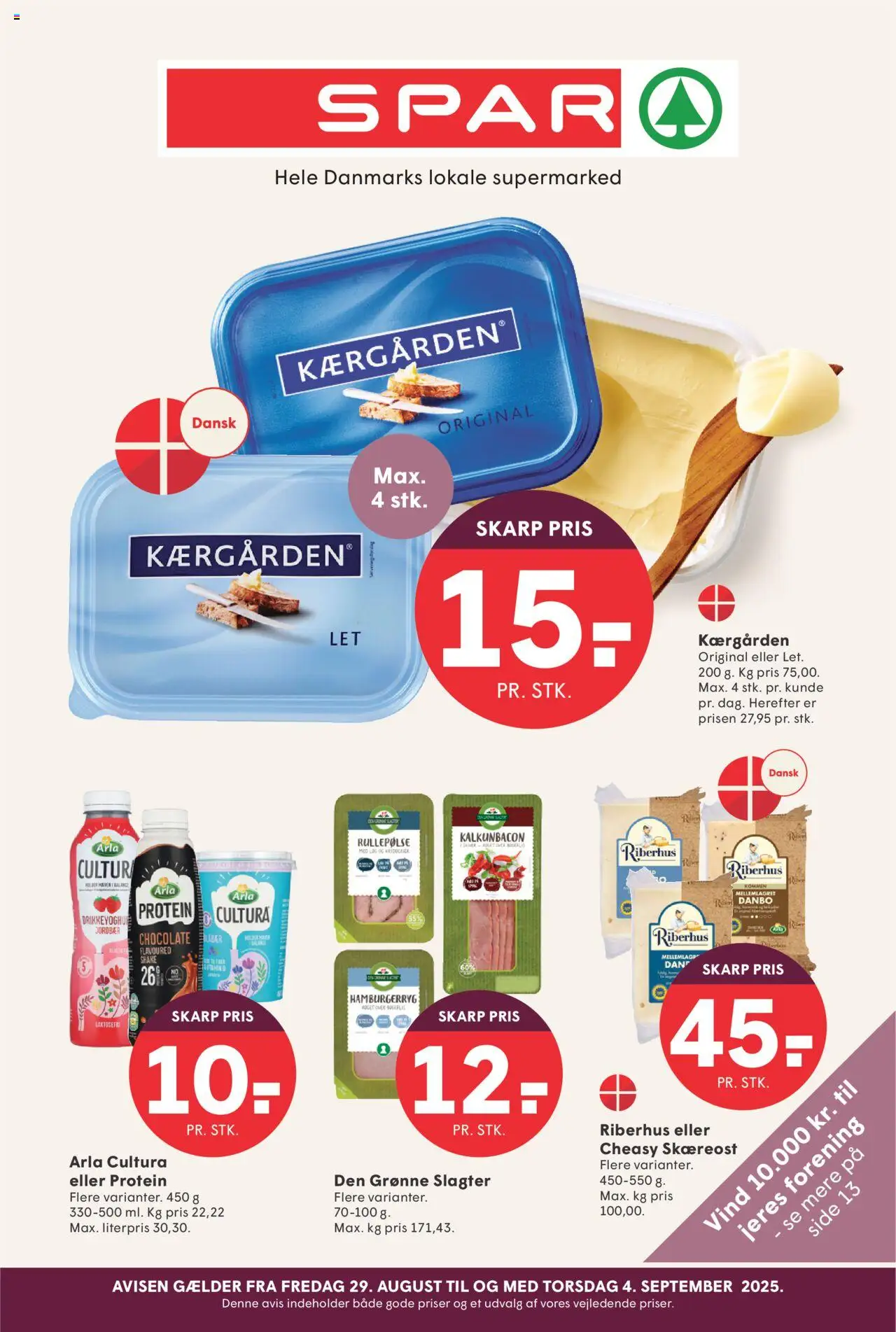 Spar - Tilbudsavis - side 1- gyldig fra 29/08/2025