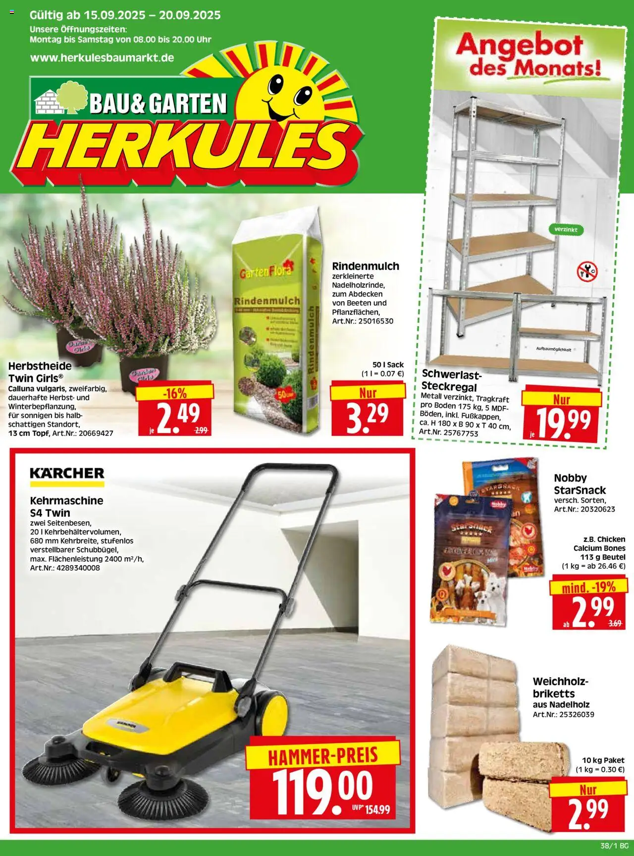 HERKULES - Bau & Garten - Seite 1 - gültig ab 15.09.2025