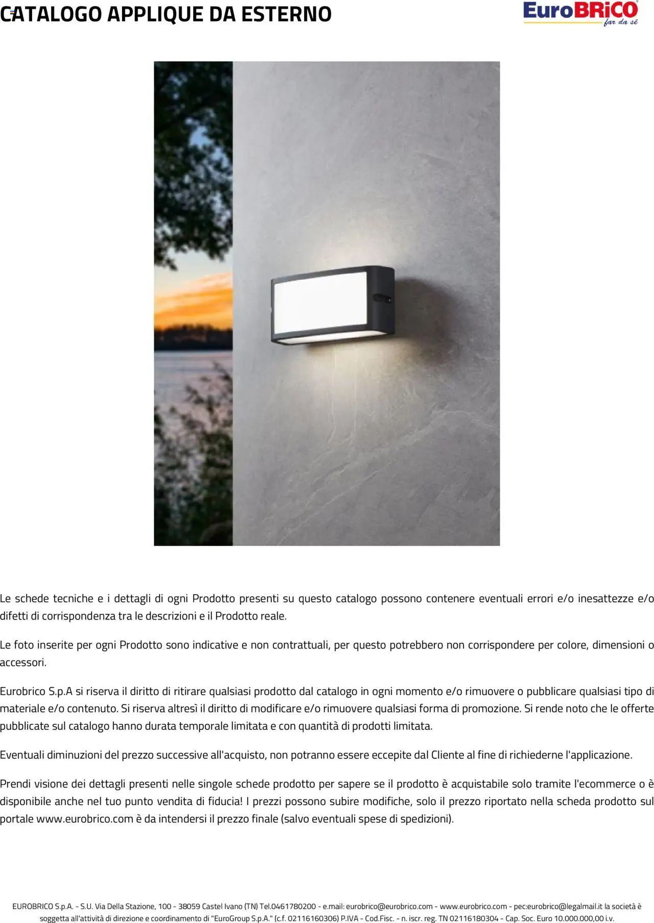 Eurobrico Applique da Esterno catalogo - pagina 44 - valido dal 23/07/2025