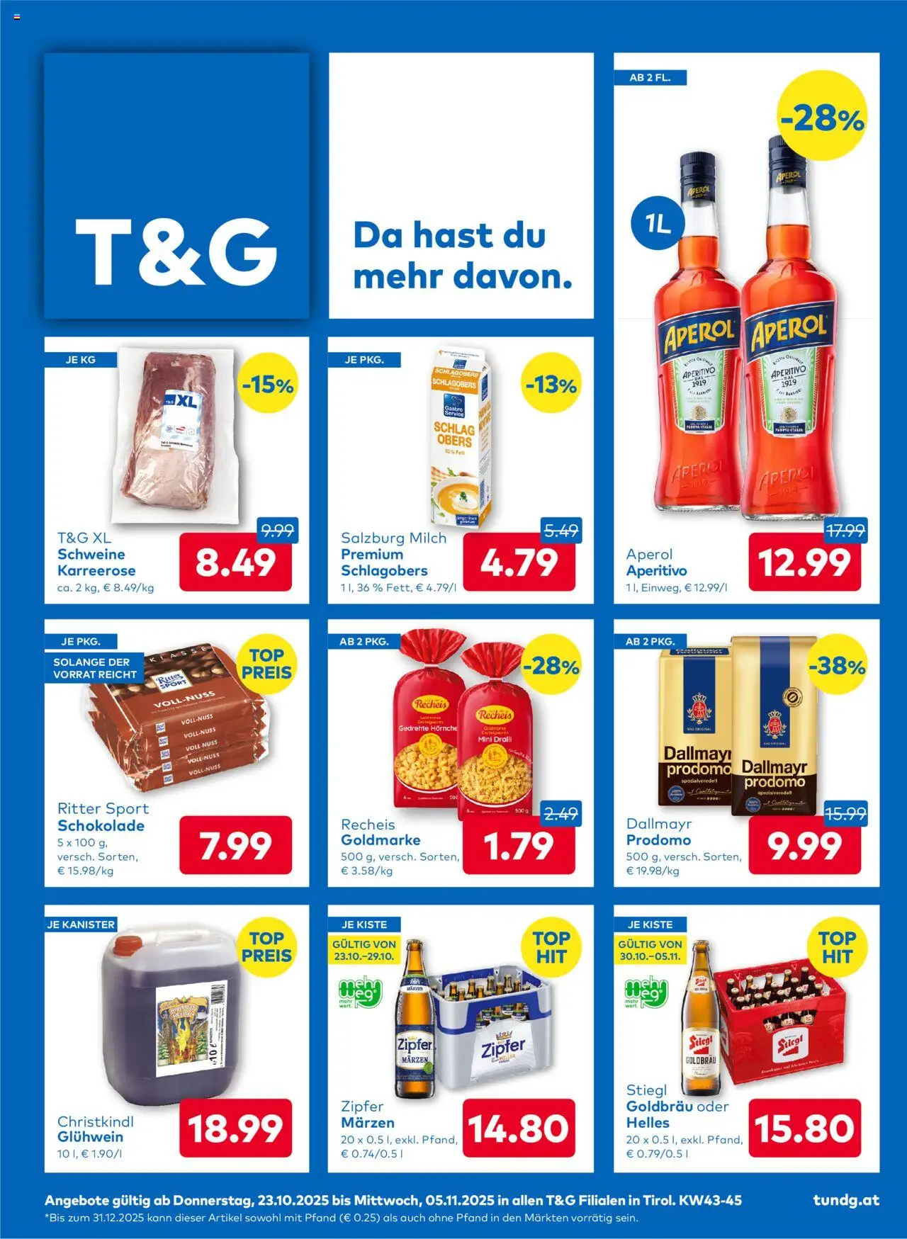 T&G Flugblatt - Seite 1- gültig ab 23.10.2025