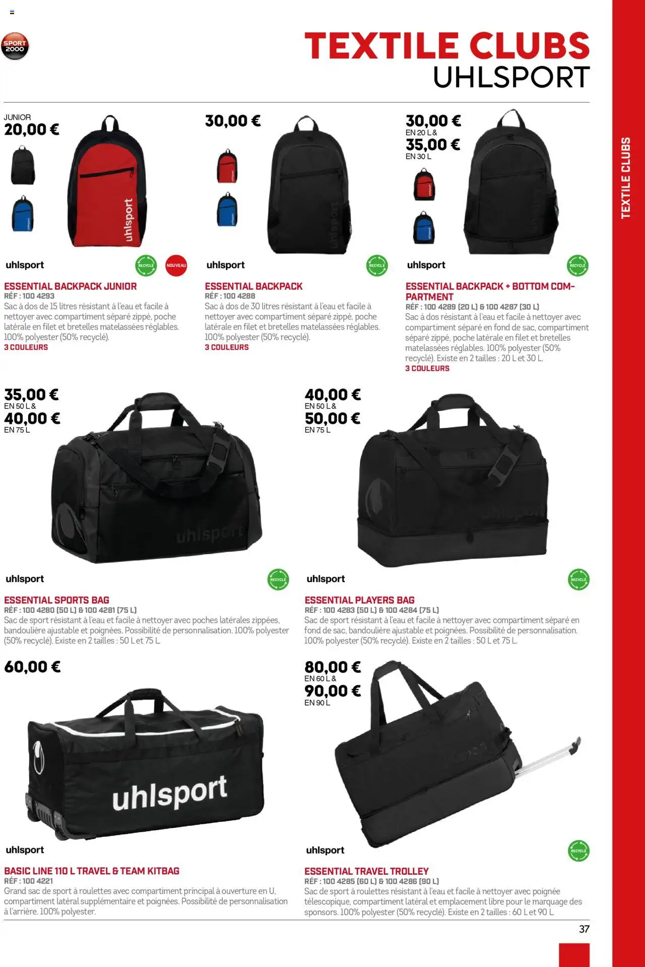 Sport 2000 brochure - page 37 - valable à partir du 01/06/2025