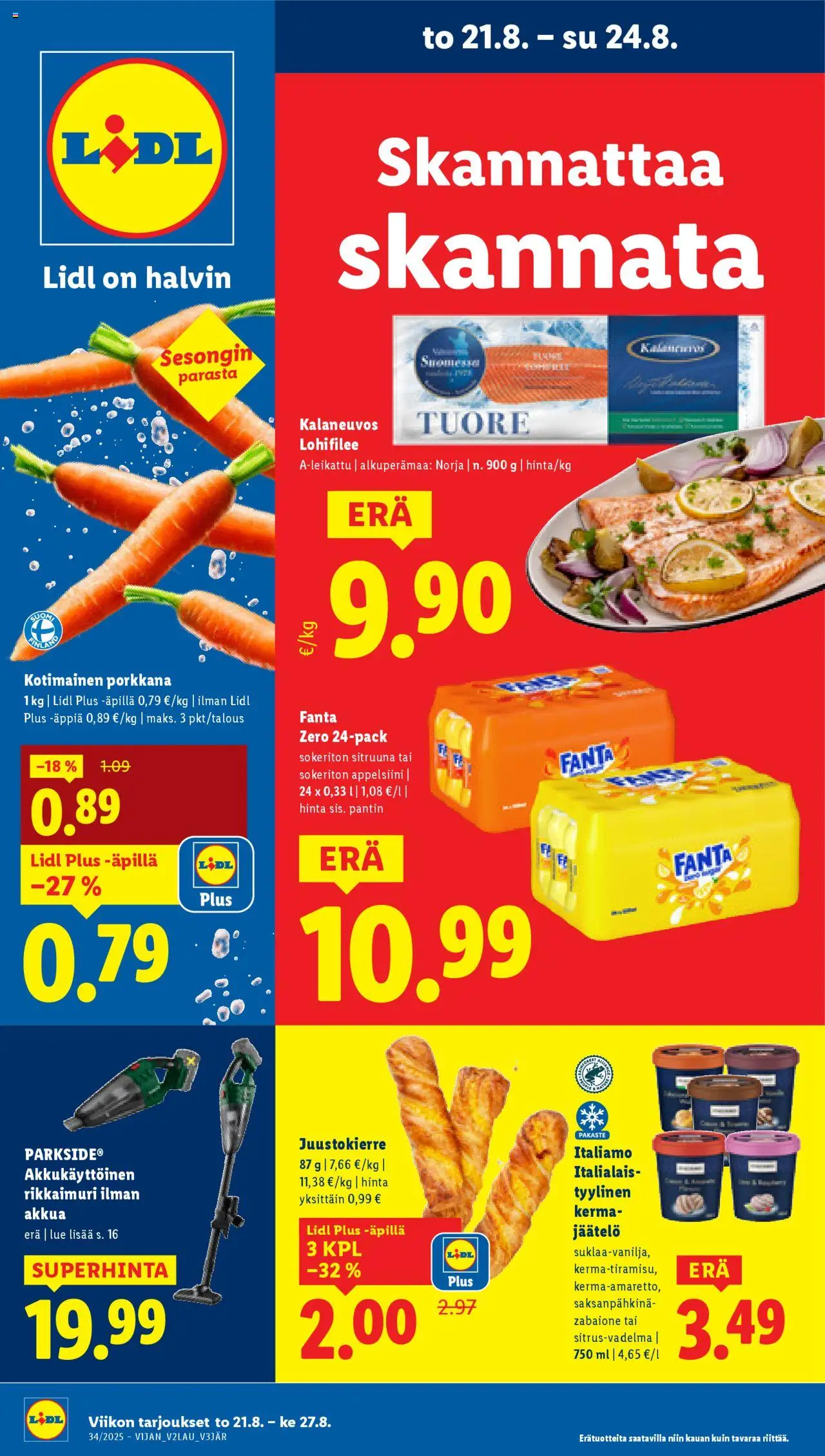 Lidl tarjoukset - sivu 1- voimassa alkaen 21/08/2025