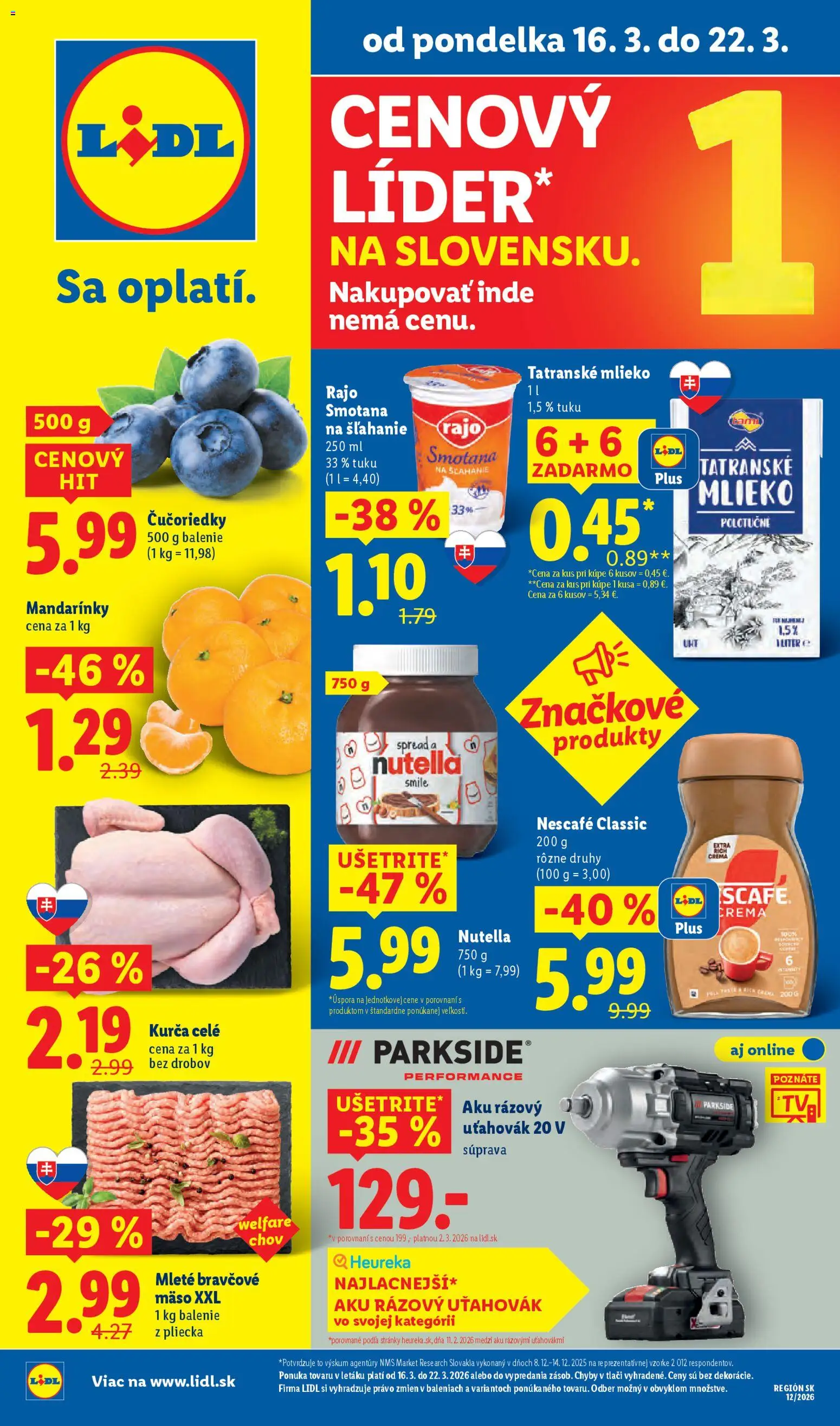 Lidl Leták - strana 1- platný od 16.03.2026