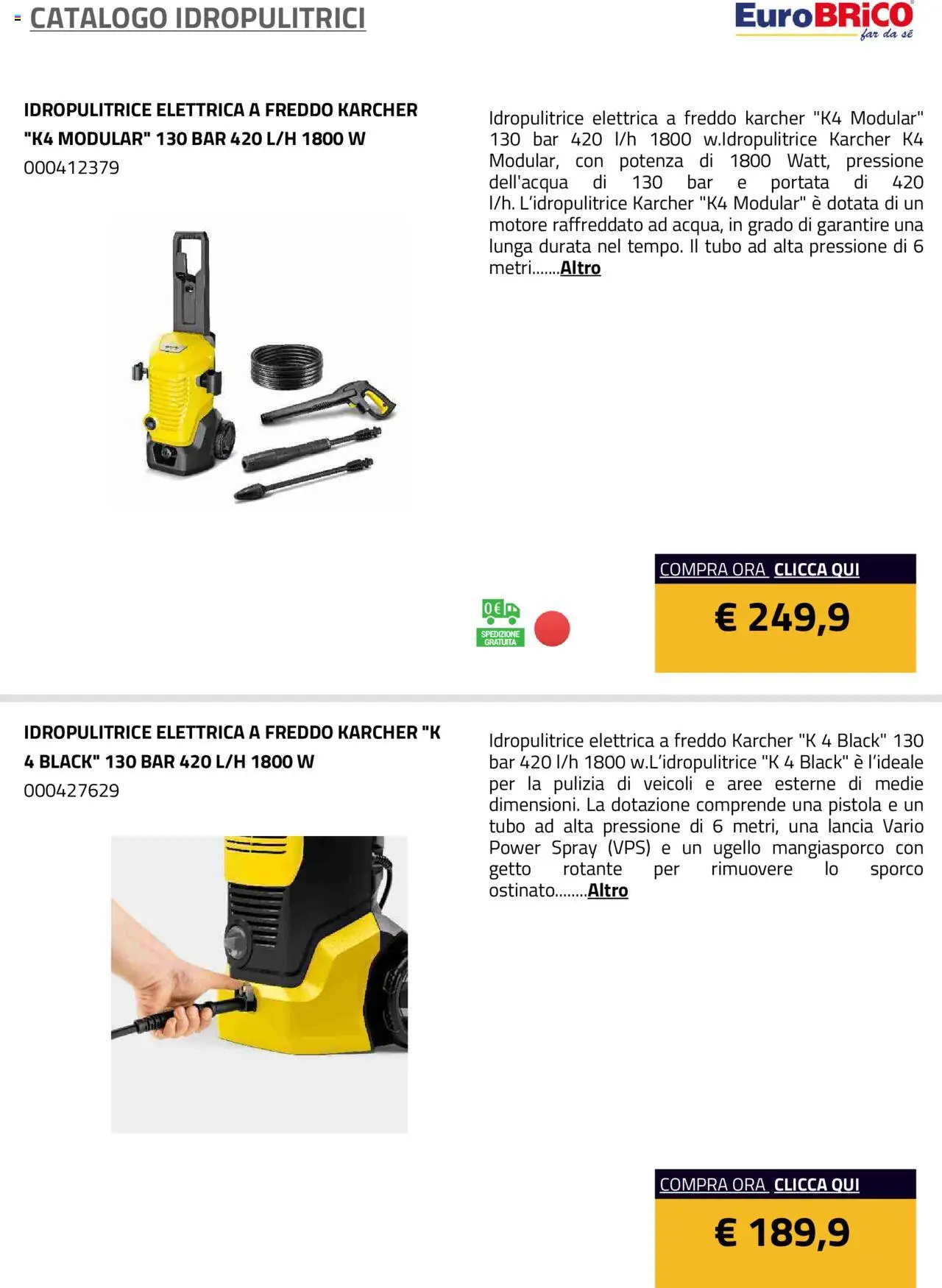 Eurobrico Idropulitrici catalogo - pagina 40 - valido dal 23/07/2025