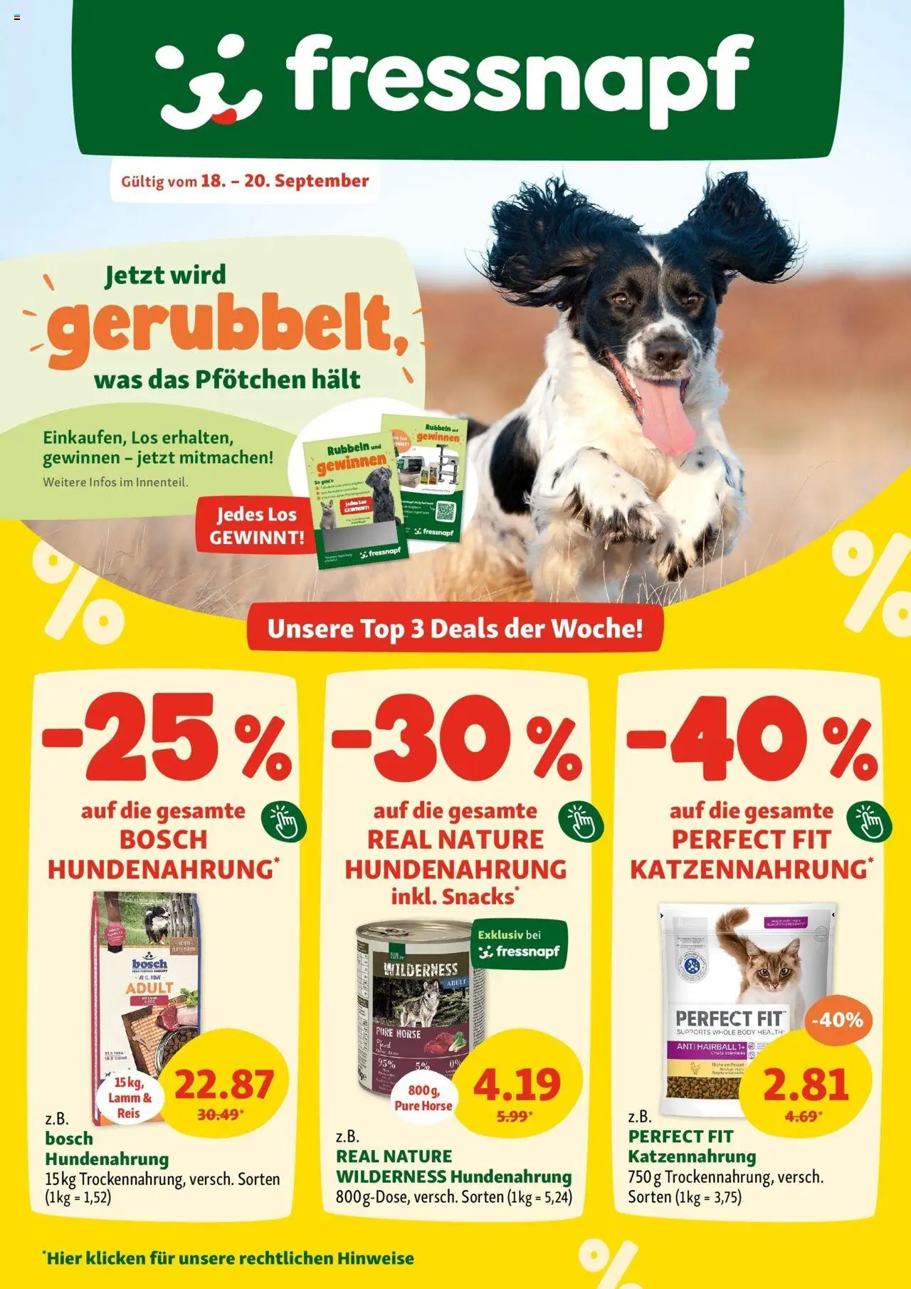 Fressnapf Flugblatt - Seite 1- gültig ab 18.09.2025