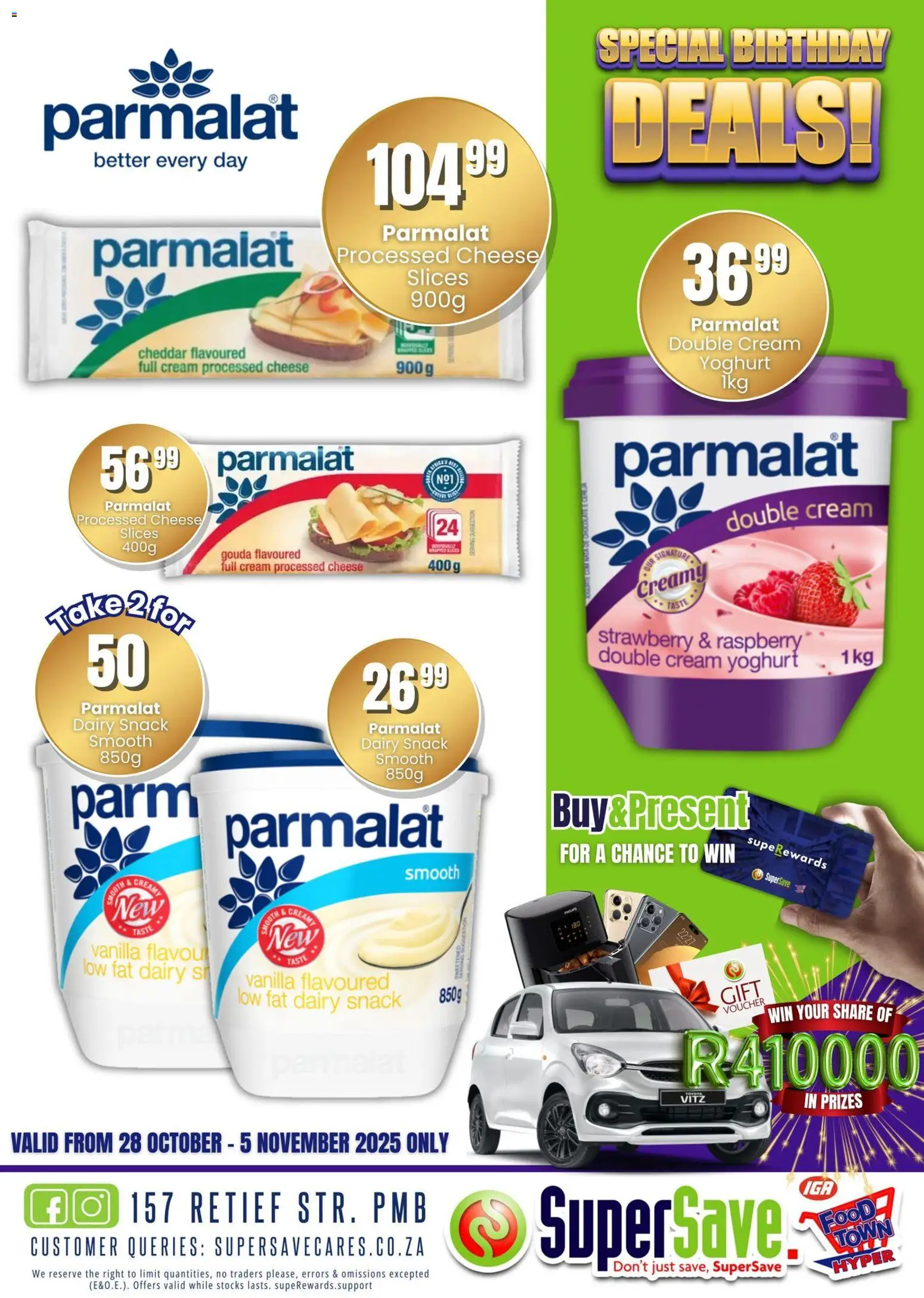Super Save Parmalat Promotion - page 1- valid from 28/10/2025