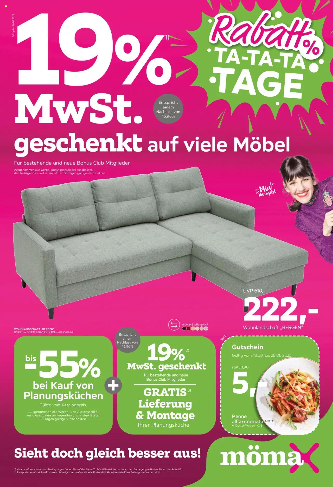 Mömax Prospekt 	 - Seite 1 - gültig ab 18.08.2025