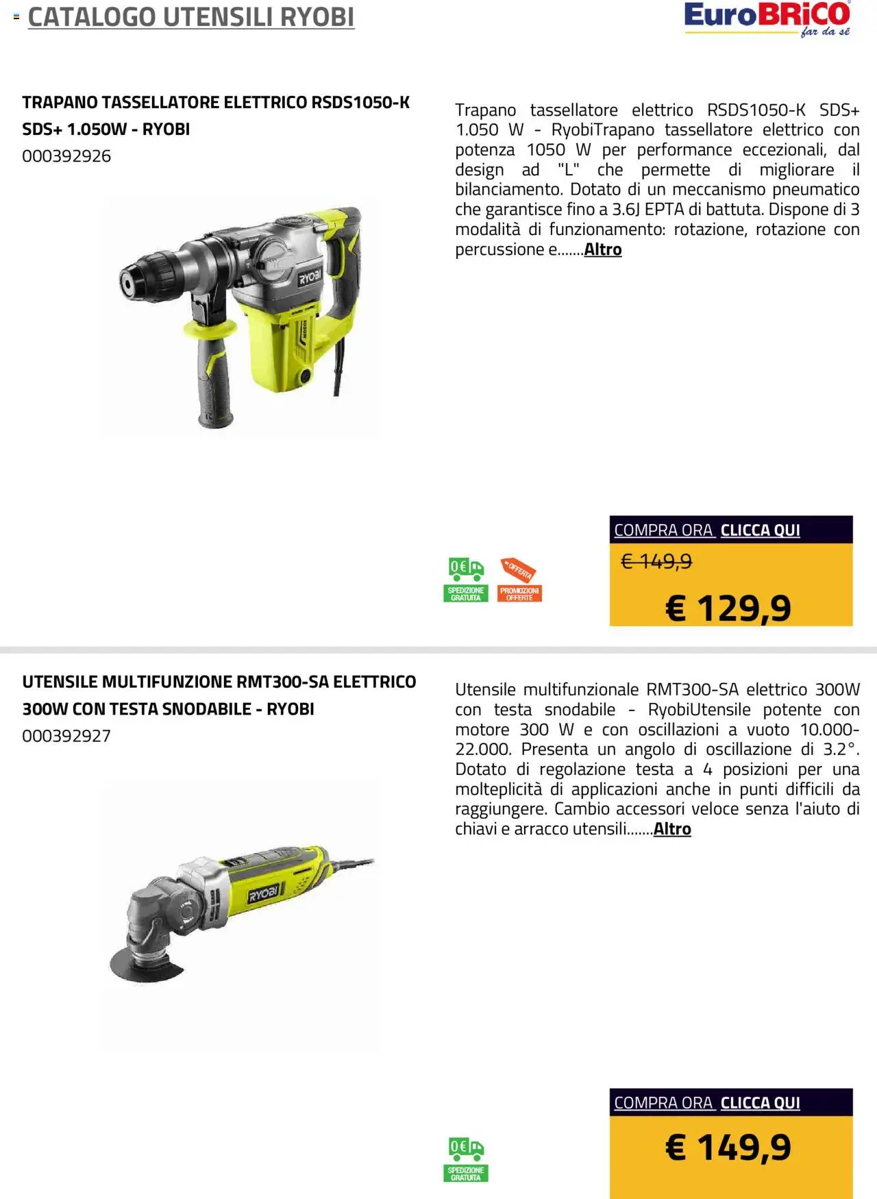 Eurobrico Utensili Ryobi catalogo - pagina 15 - valido dal 23/07/2025