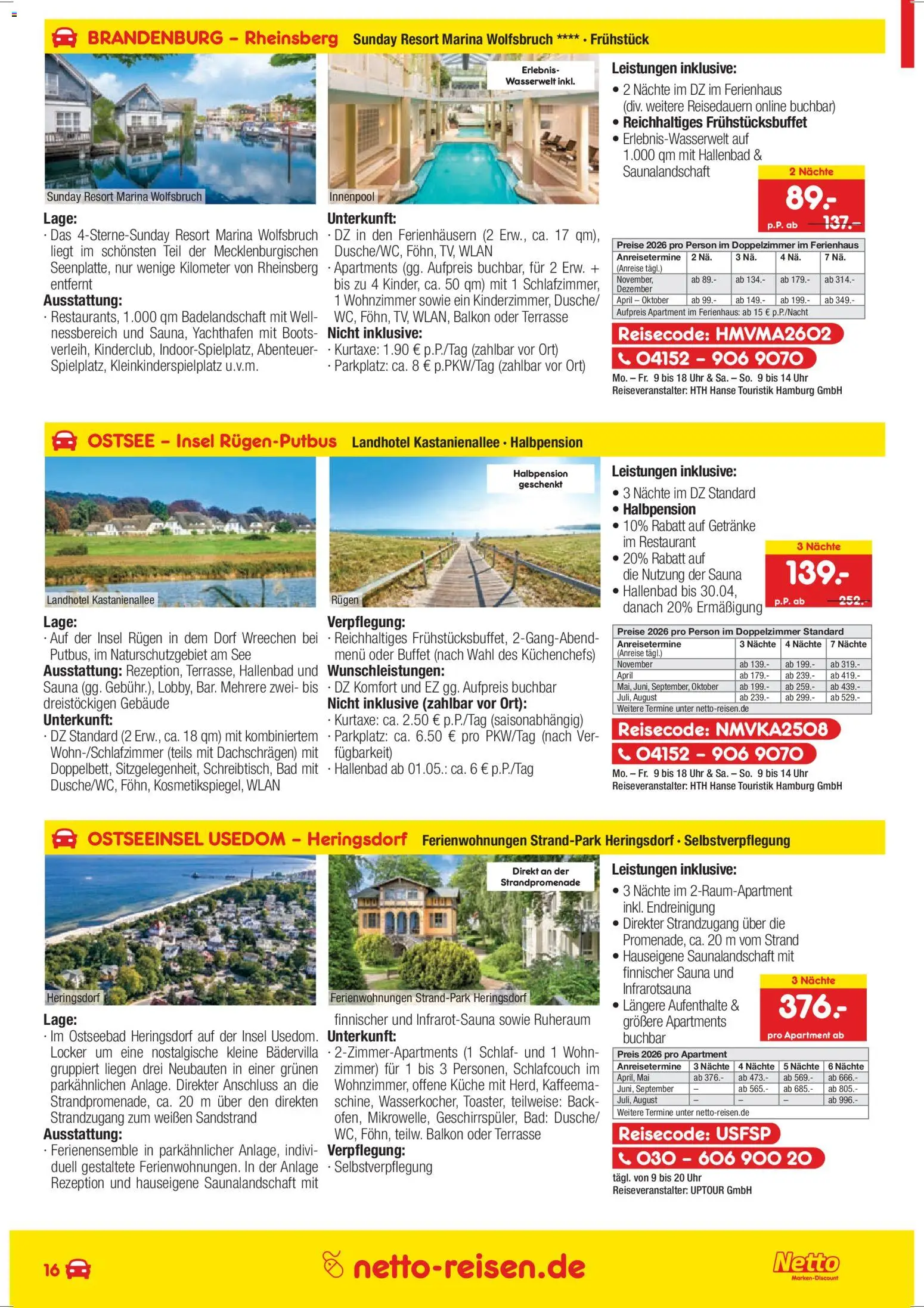Netto Reisen Prospekt 	 - Seite 16 - gültig ab 26.03.2026