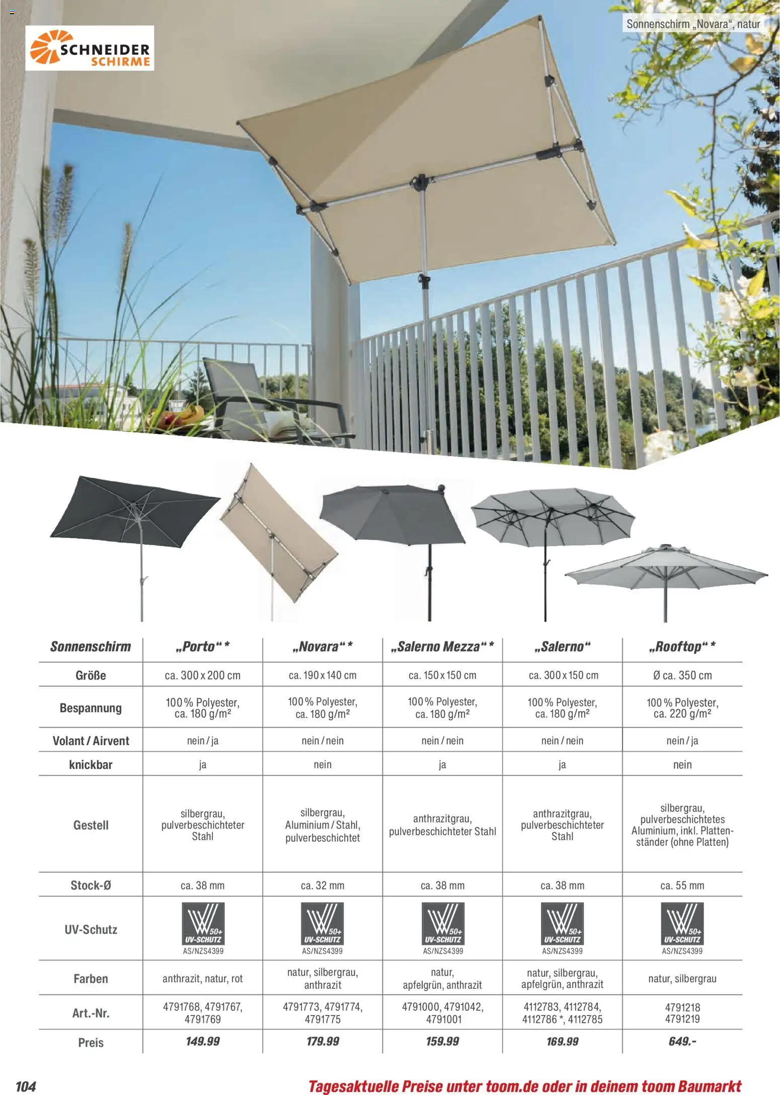 Toom Baumarkt  Gartenmöbel & Solar-Leuchten 2026 - Seite 104 - gültig ab 01.01.2026