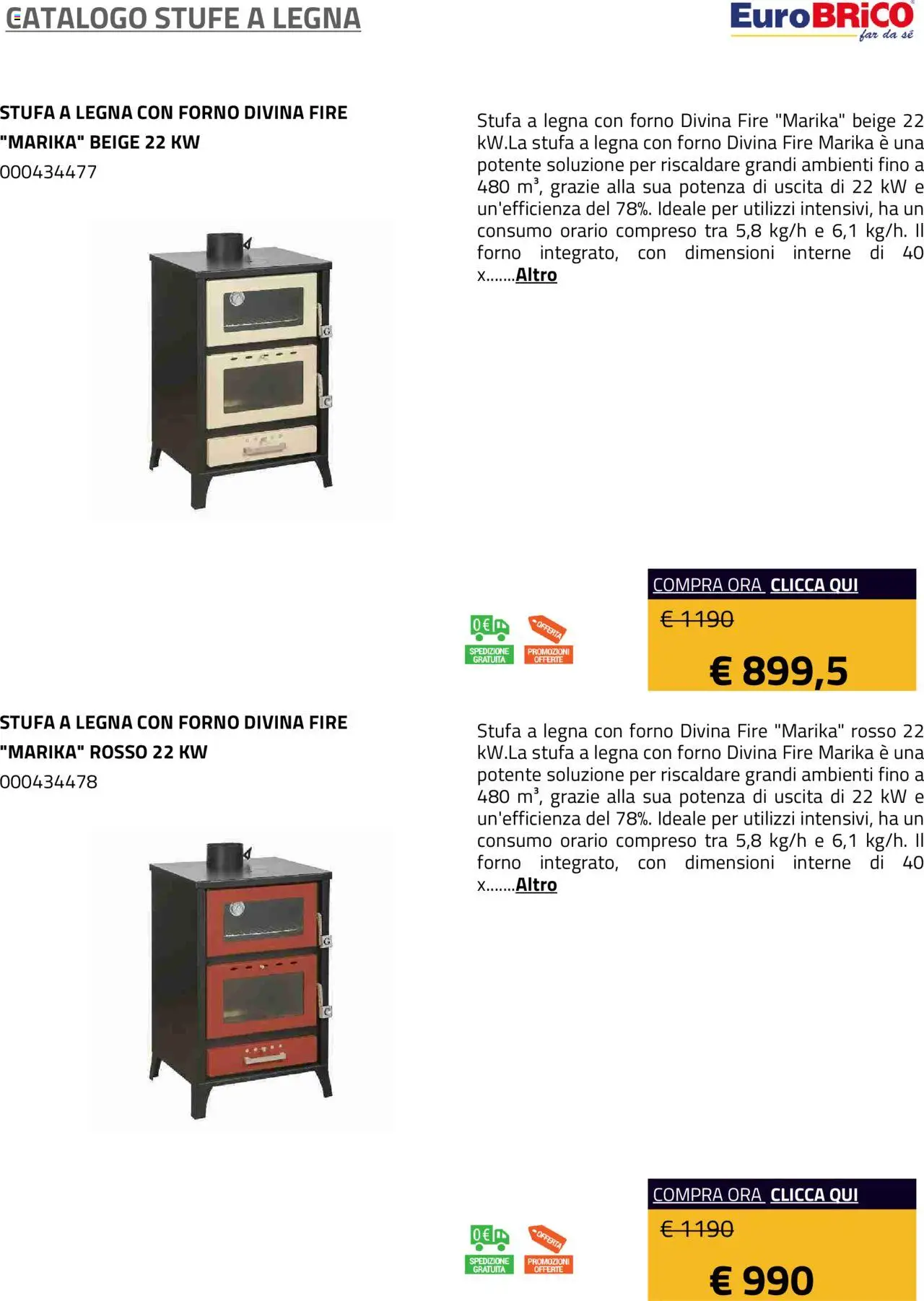 Eurobrico Stufe a Legna catalogo - pagina 41 - valido dal 23/07/2025