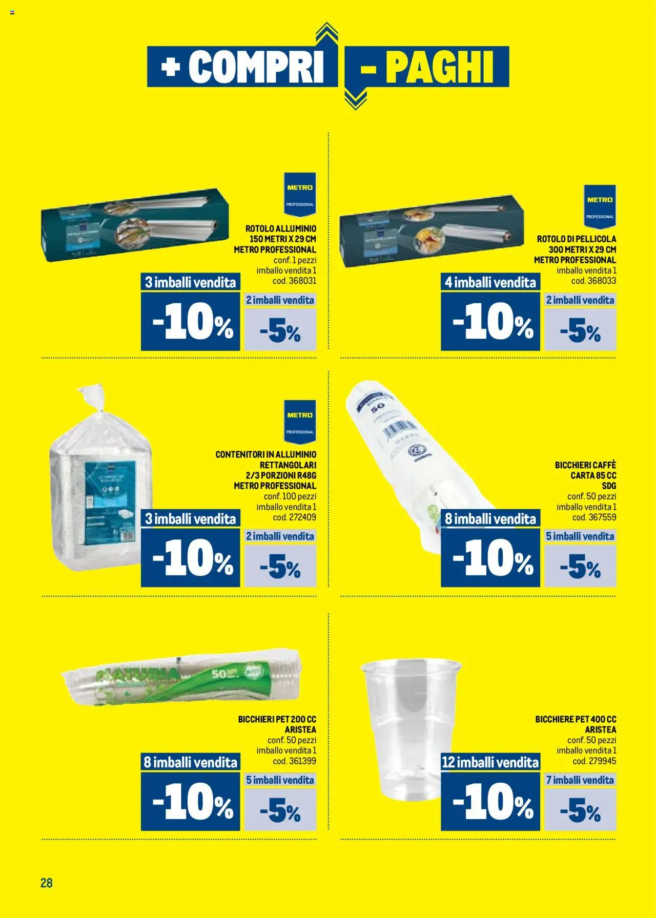 Metro + Compri - Paghi catalogo - pagina 28 - valido dal 09/07/2025