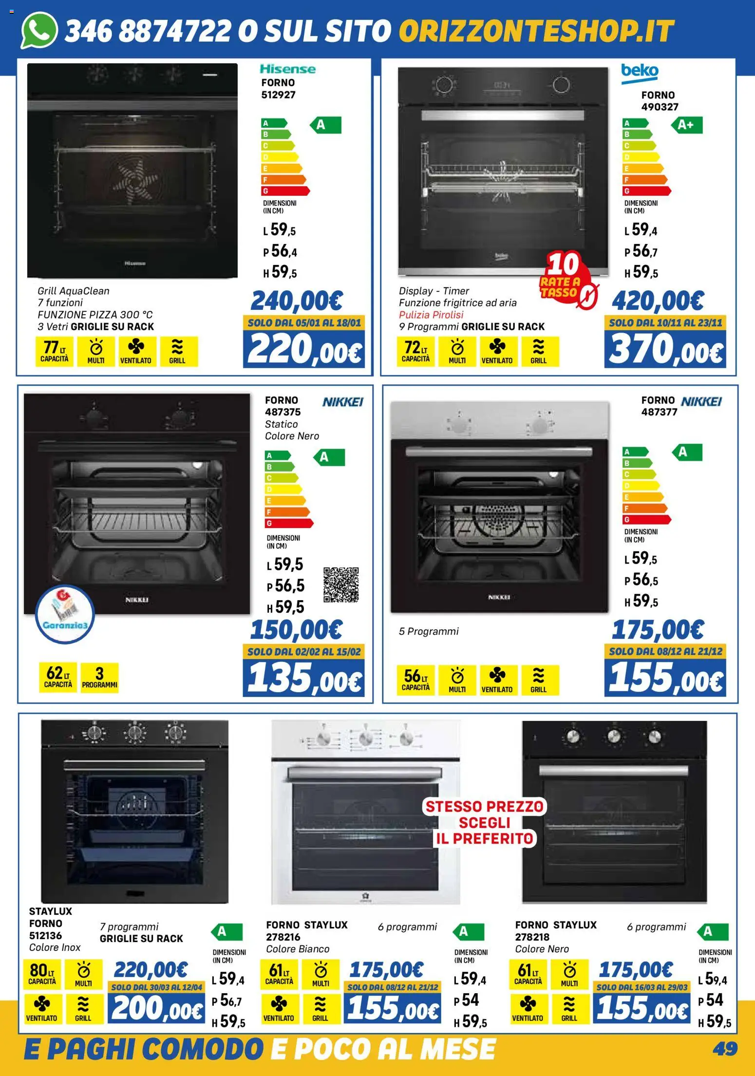 Orizzonte Elettrodomestici catalogo - pagina 49 - valido dal 01/11/2025