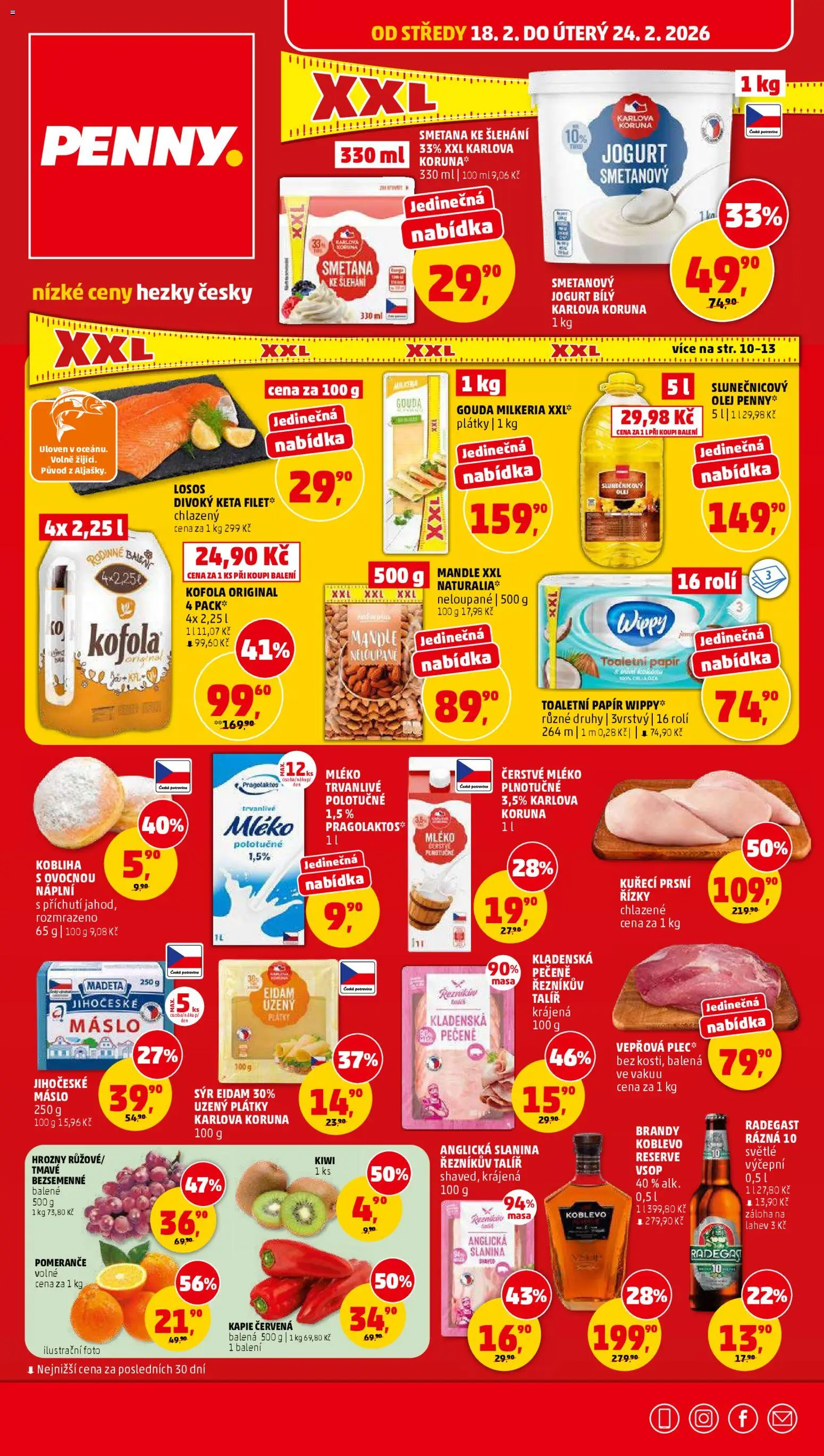 Penny Market leták - Čtvrtečník - strana 1- platný od 18.02.2026