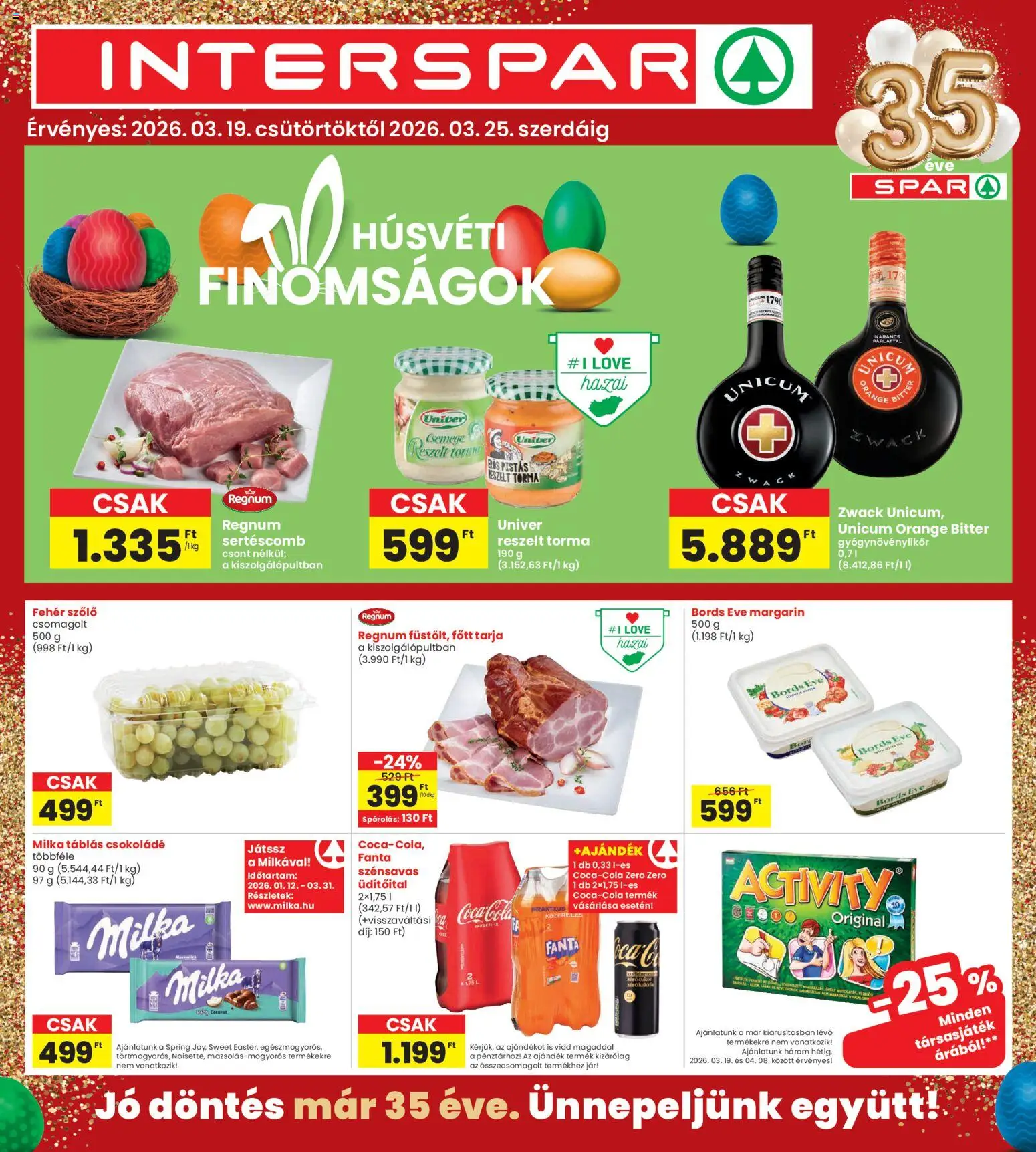 Interspar akciós újság - 1oldal - érvényes 2026.03.19.-tól