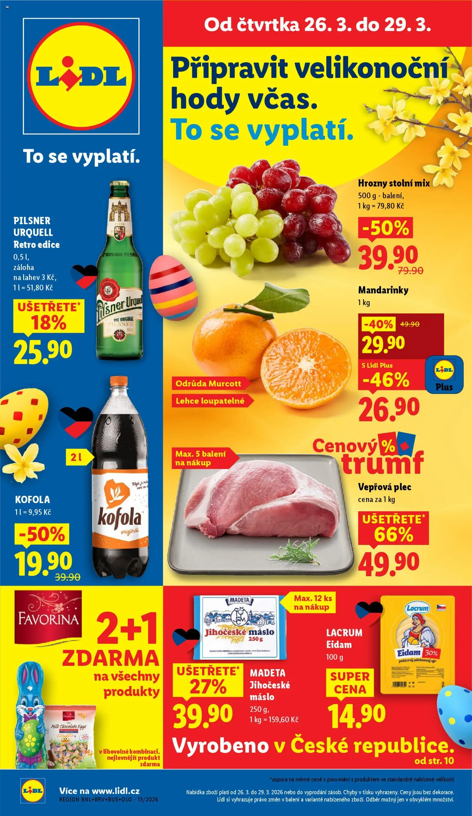 Lidl leták - strana 1- platný od 26.03.2026