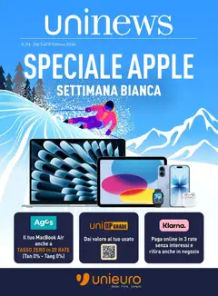 Anteprima Unieuro Apple catalogo valida dal 02/02/2026