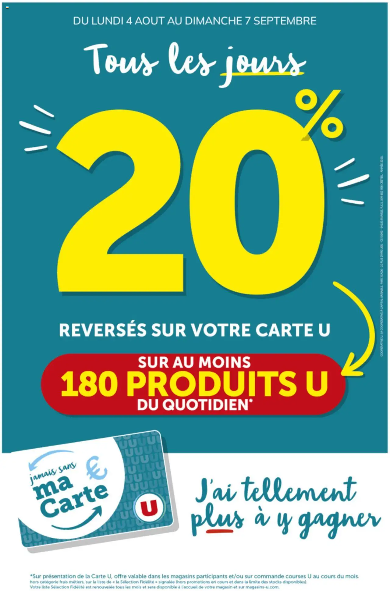 Hyper U Ma sélection Carte U août - page 1 - valable à partir du 04/08/2025