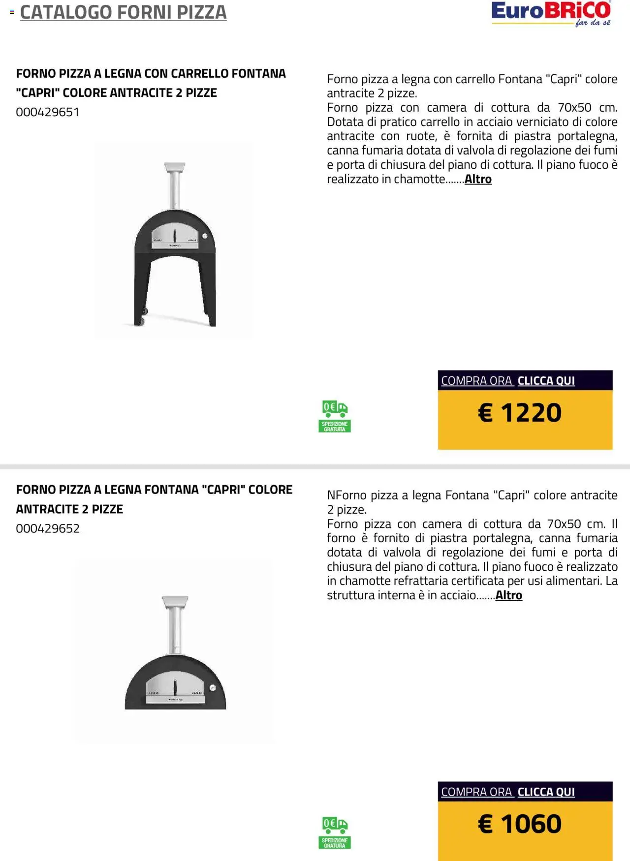 Eurobrico Forni Pizza catalogo - pagina 25 - valido dal 23/07/2025