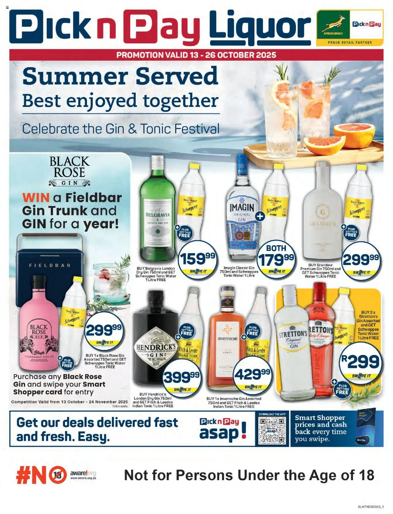 Pick n Pay - Liquor Specials - page 1- valid from 13/10/2025