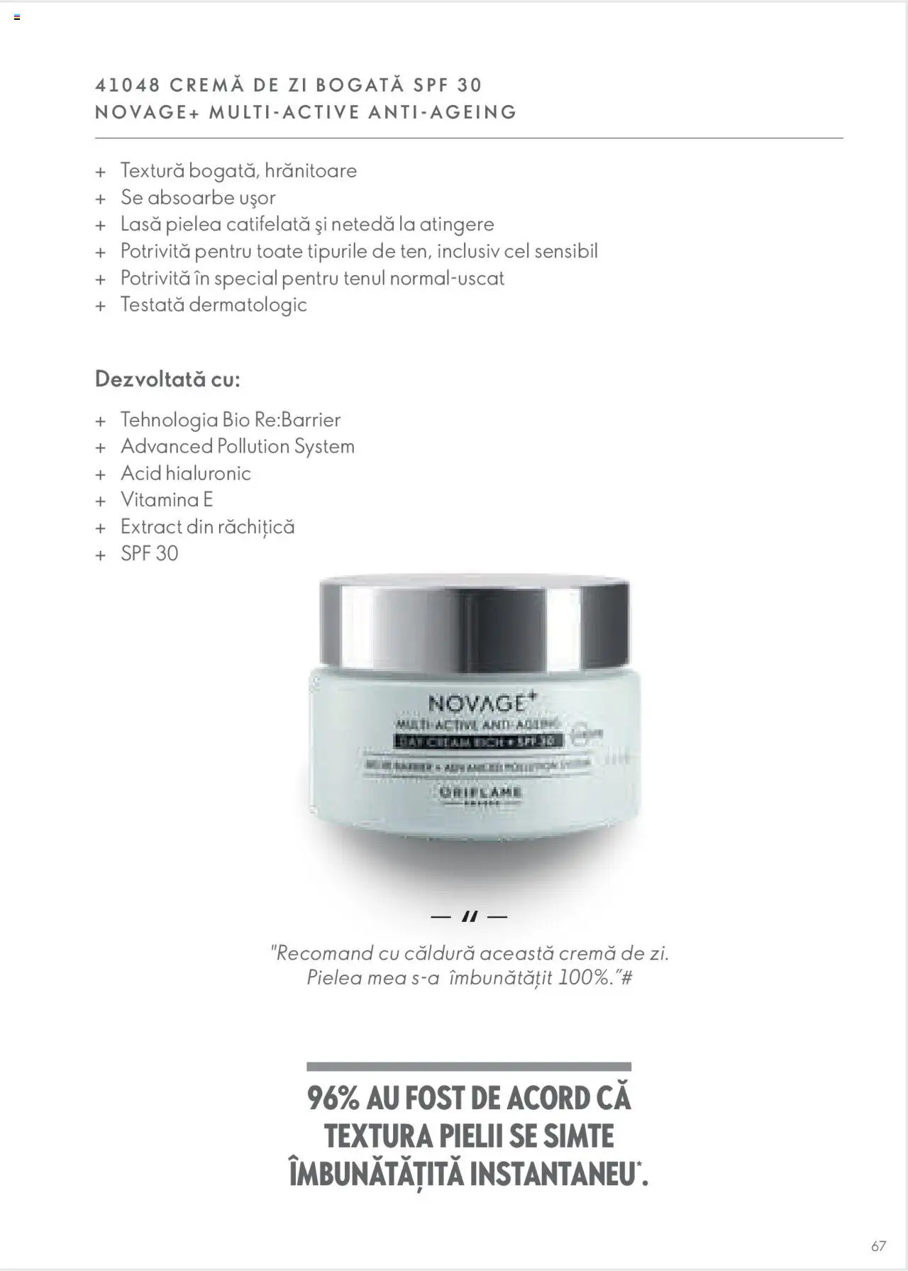 Oriflame catalog - Ghidul NOVAGE+ - pagina 67- valabil de la 01.03.2023