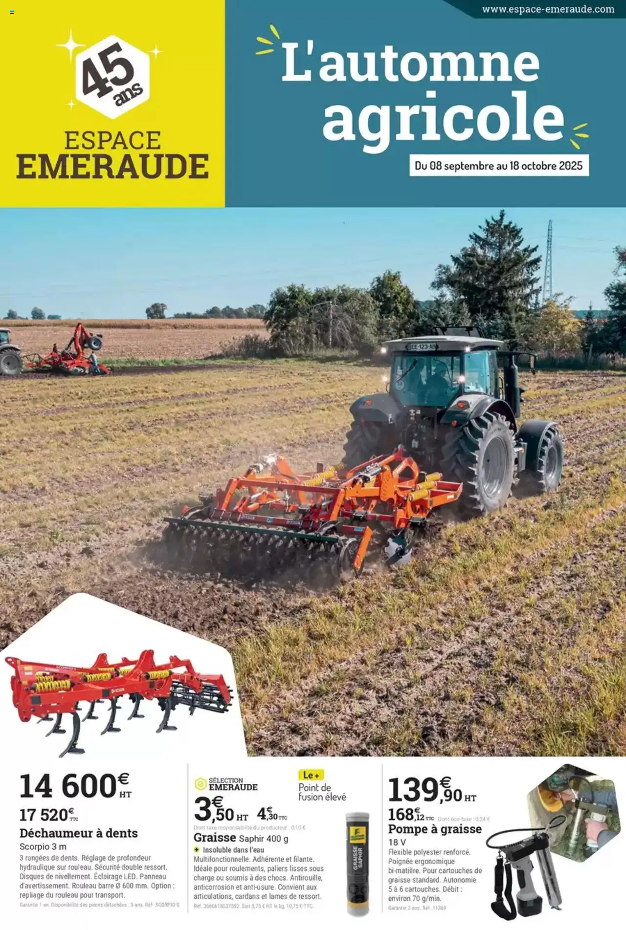 Espace Emeraude catalogue - page 1 - valable à partir du 08/09/2025