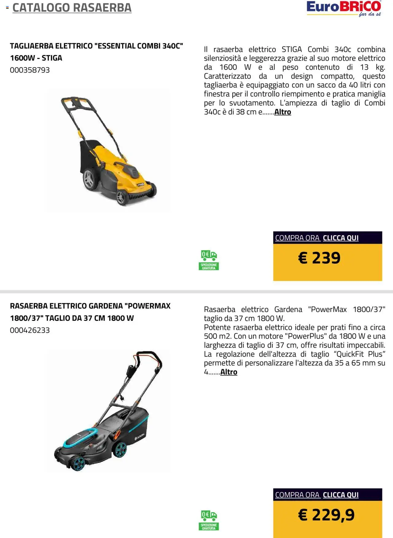 Eurobrico Rasaerba catalogo - pagina 36 - valido dal 23/07/2025