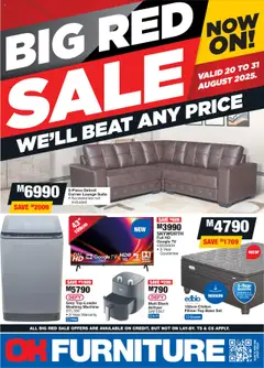 Preview OK Furniture - Lesotho Specials valid from 20/08/2025
