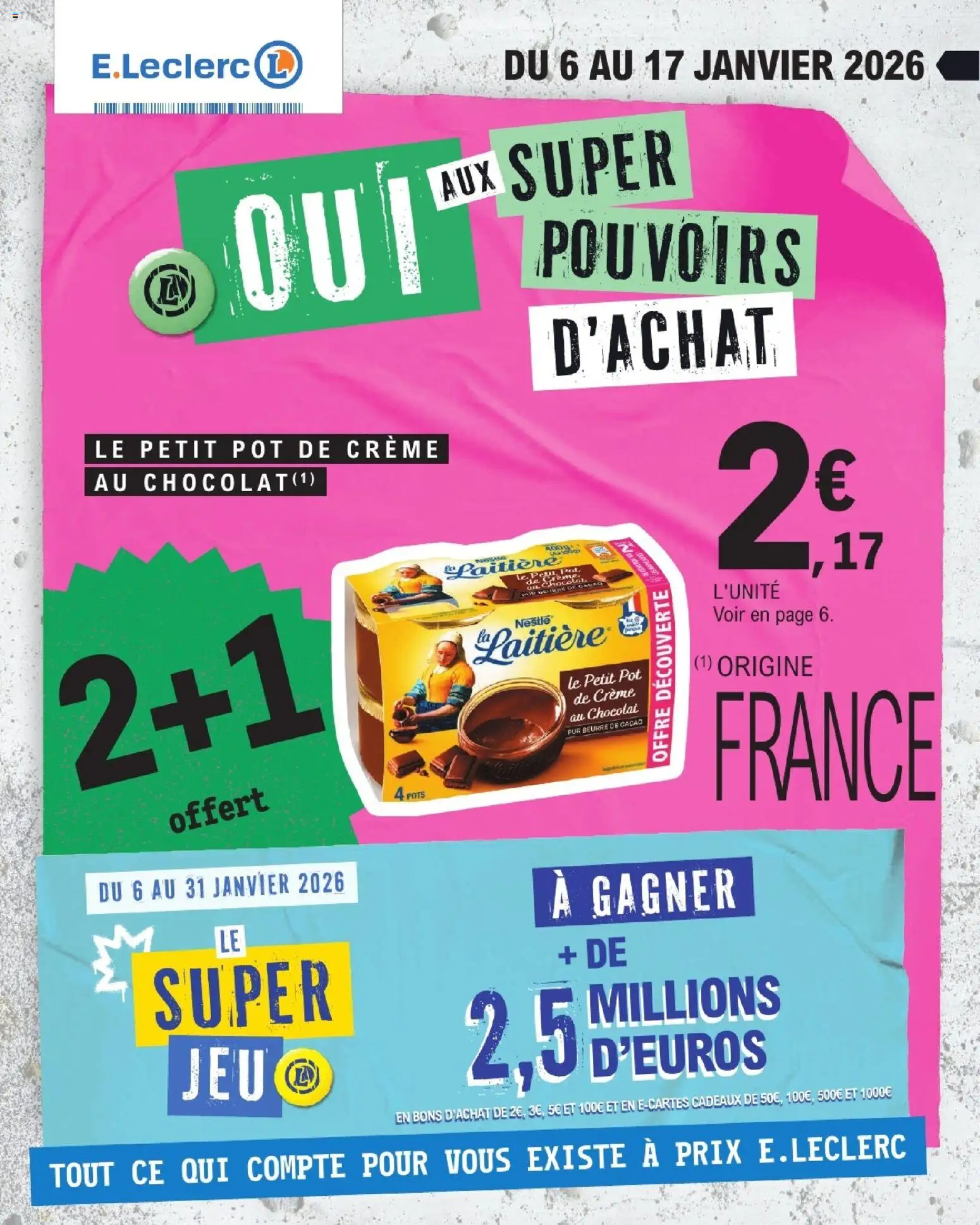 E.Leclerc catalogue semaine 2 - page 1 - valable à partir du 06/01/2026