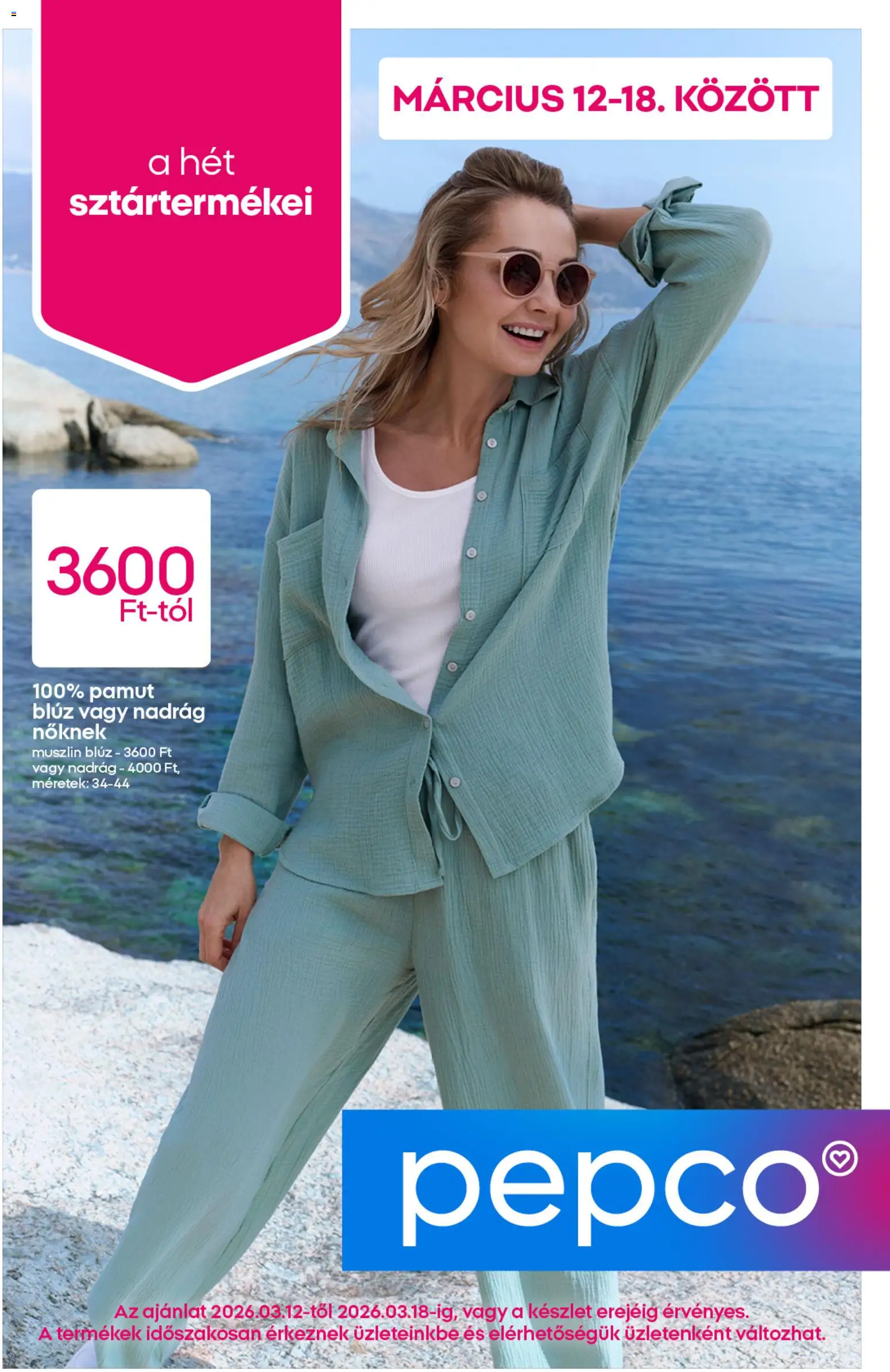 Pepco akciós újság - 1oldal - érvényes 2026.03.12.-tól