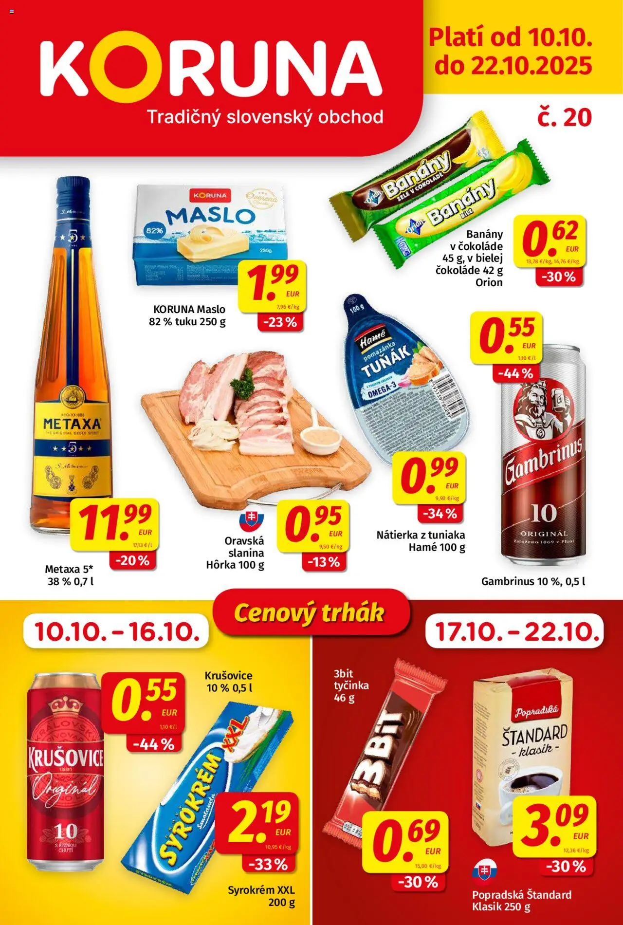 Koruna leták - strana 1- platný od 10.10.2025