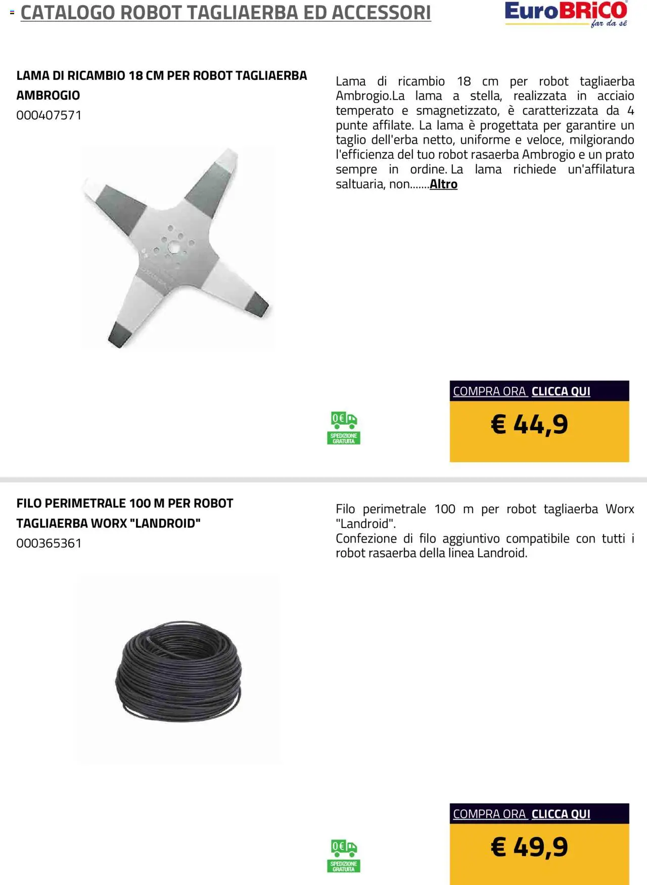 Eurobrico Robot Tagliaerba ed Accessori catalogo - pagina 13 - valido dal 23/07/2025