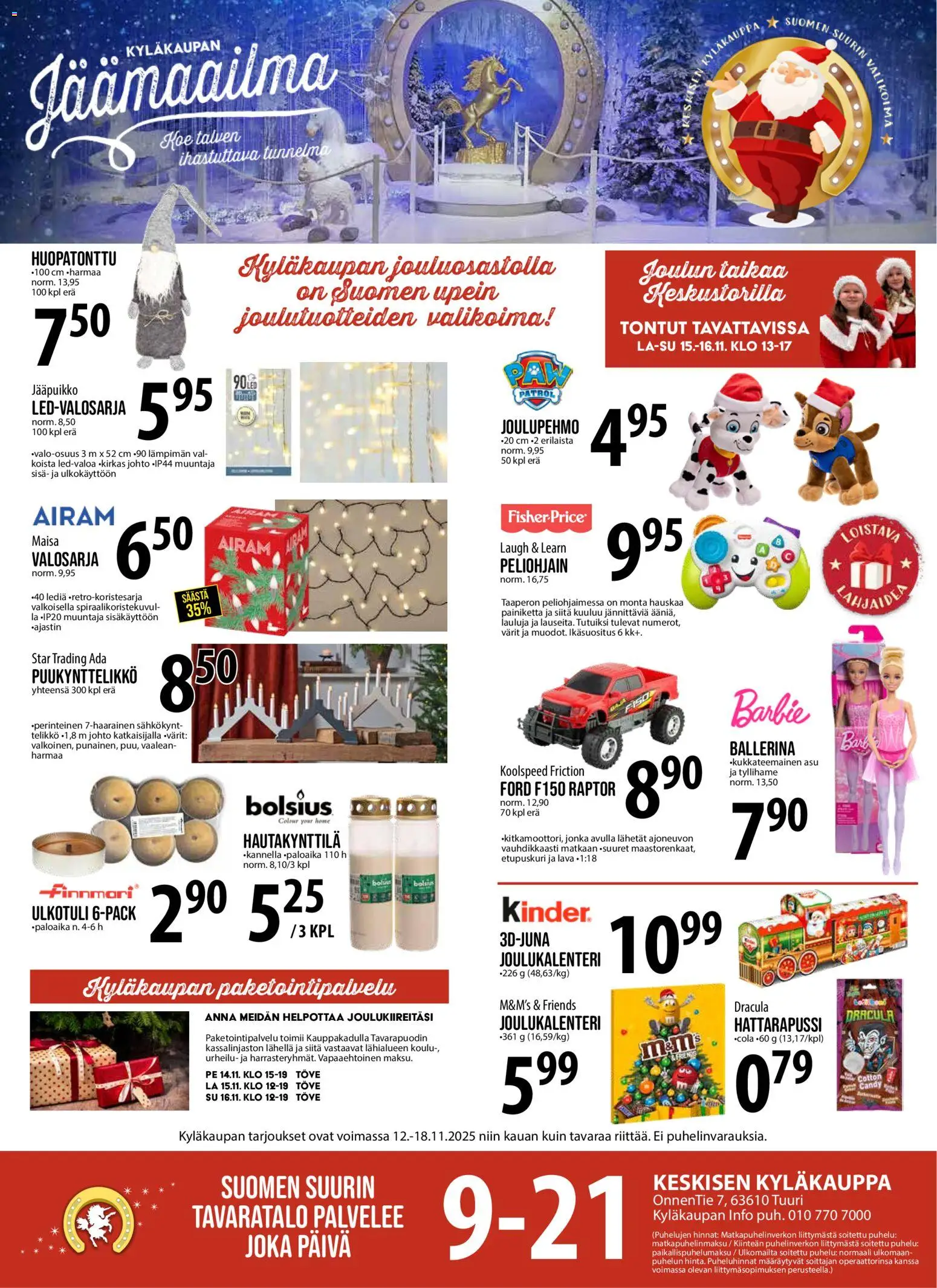 Tuuri tarjoukset - sivu 1- voimassa alkaen 12/11/2025