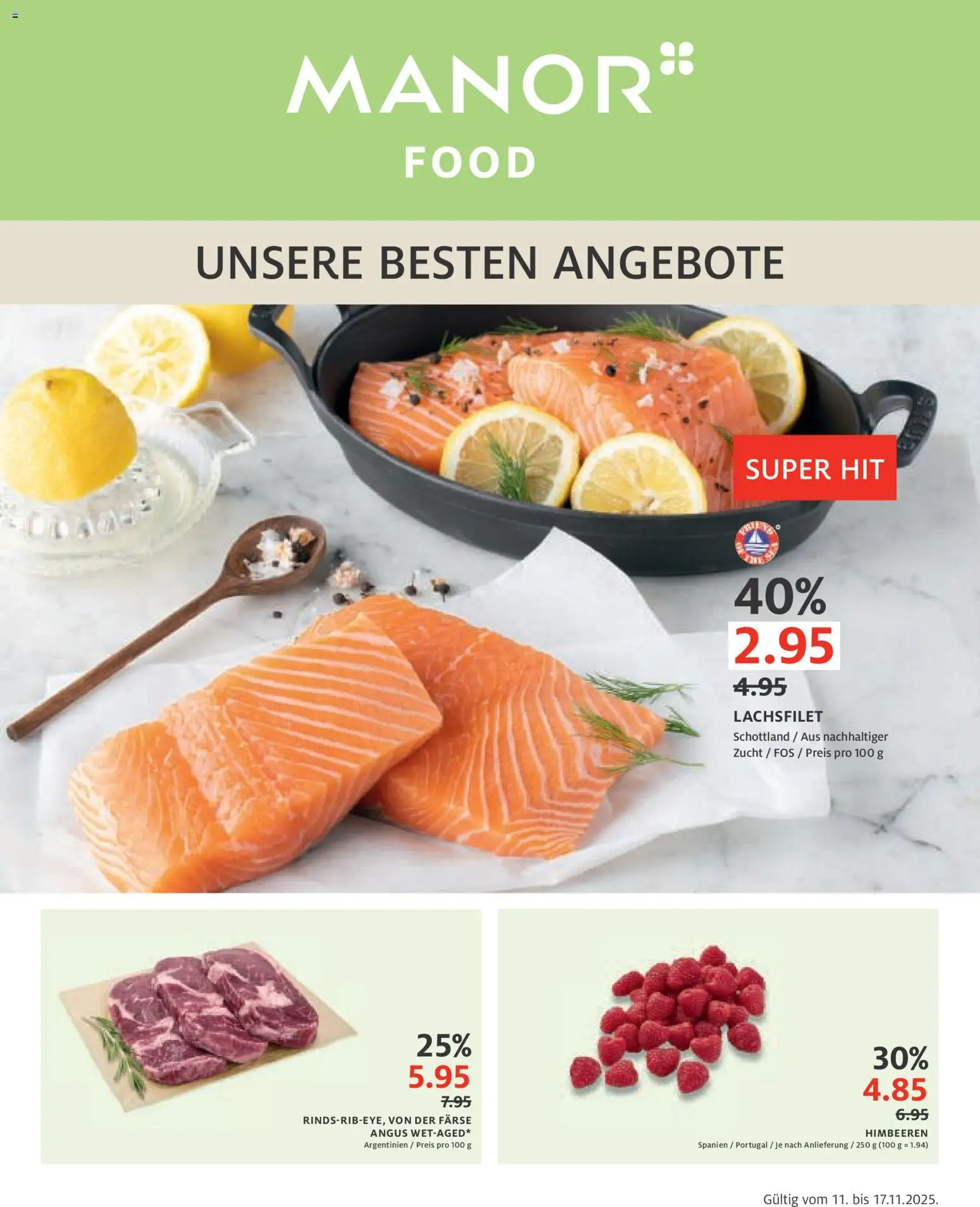 Manor Aktionen - Seite 1- gültig ab 11.11.2025