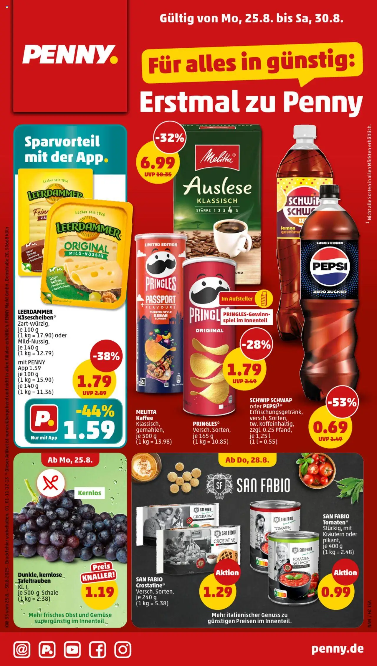 Penny Prospekt 	 - Seite 1 - gültig ab 25.08.2025