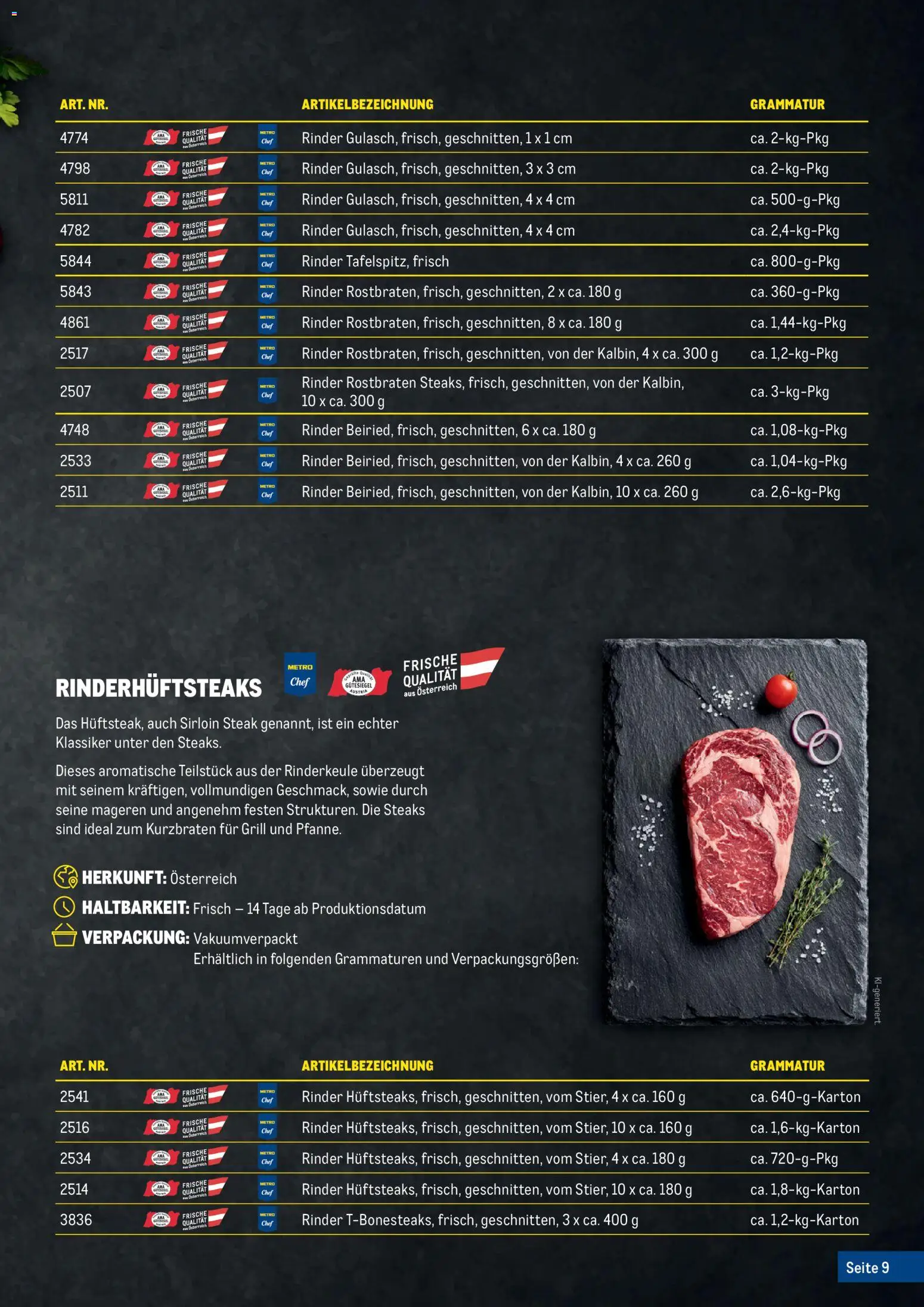 Metro Fleischkatalog - page 9- valid from 20.02.2026