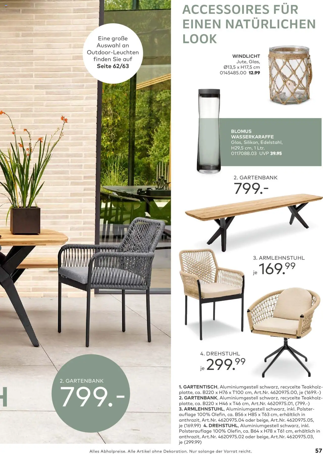 Porta! - Outdoor - Gartenmöbelkatalog 2025 - Seite 57 - gültig ab 02.03.2025