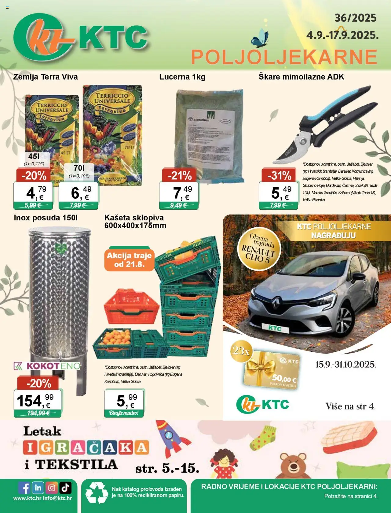 Katalog poljoljekarne KTC - stranica 1- važeći od 04.09.2025