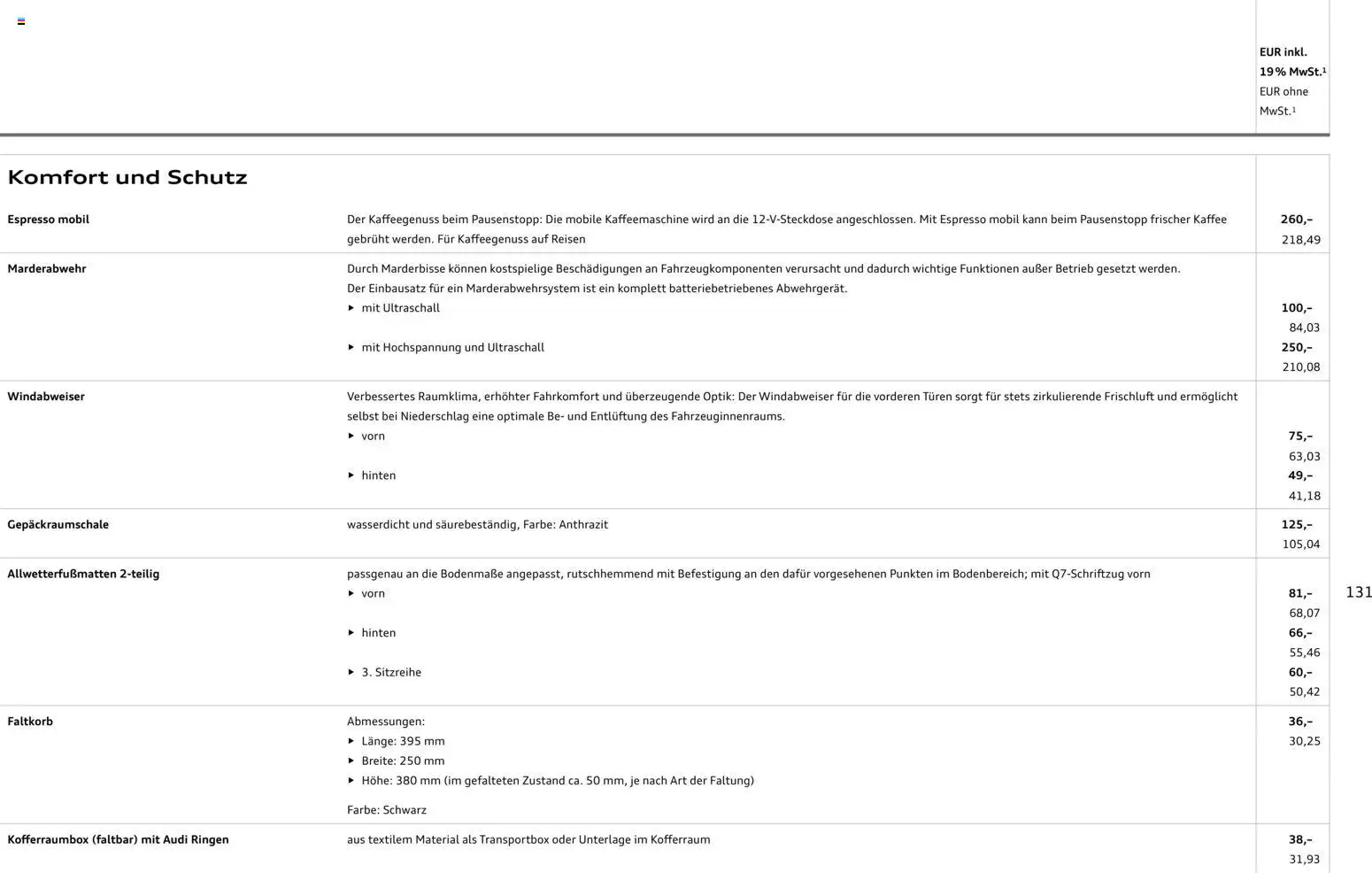 Audi Q7 - Seite 131 - gültig ab 28.10.2025