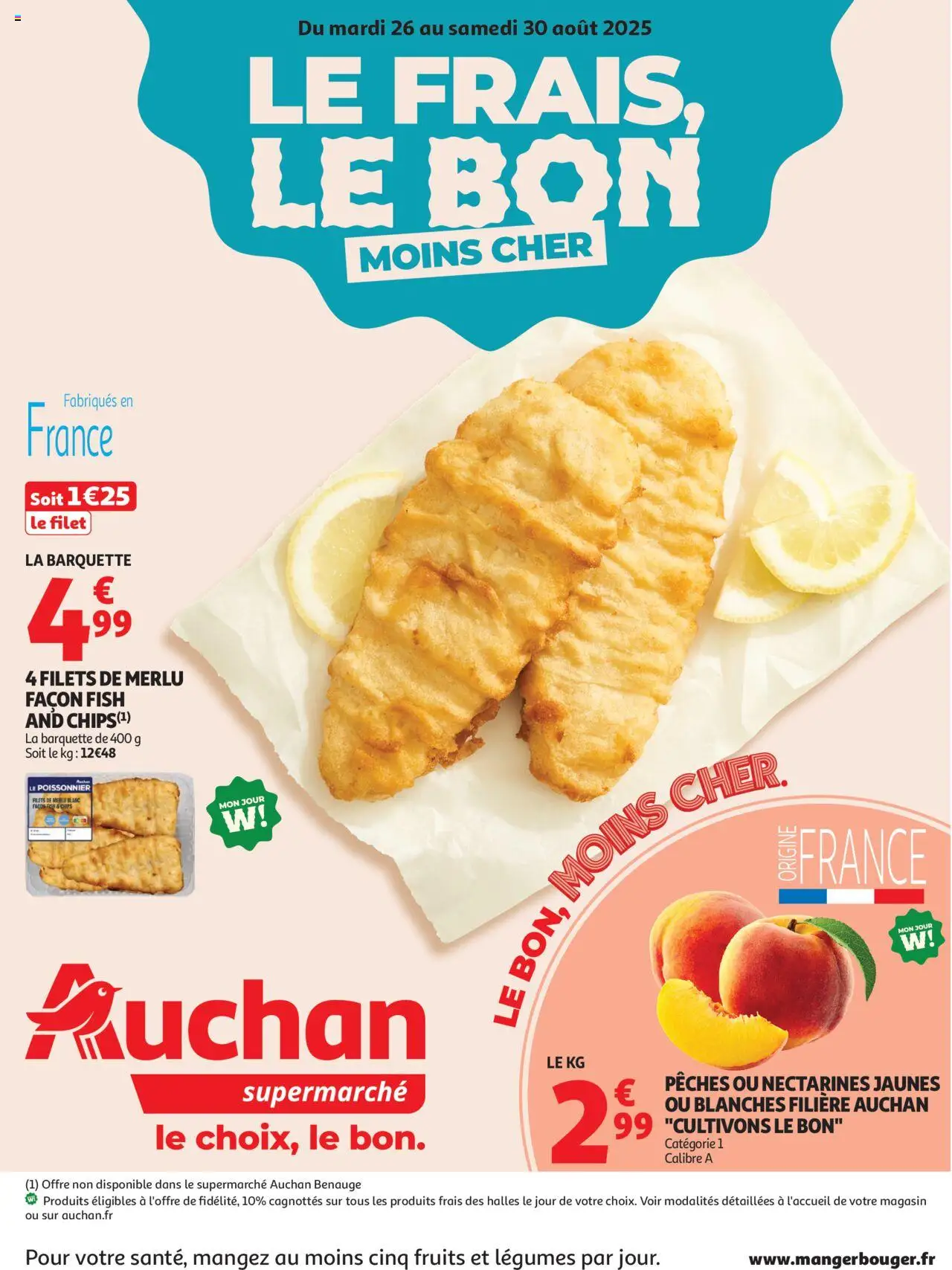 Auchan prospectus le frais, le bon moins cher - page 1 - valable à partir du 26/08/2025