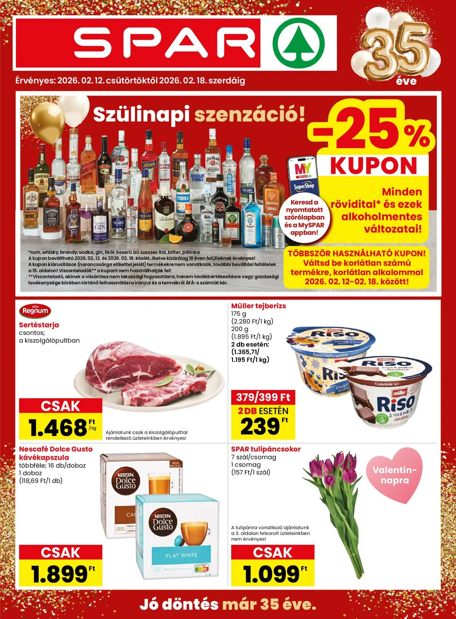 Spar Akciós újság - 1oldal - érvényes 2026.02.12.-tól