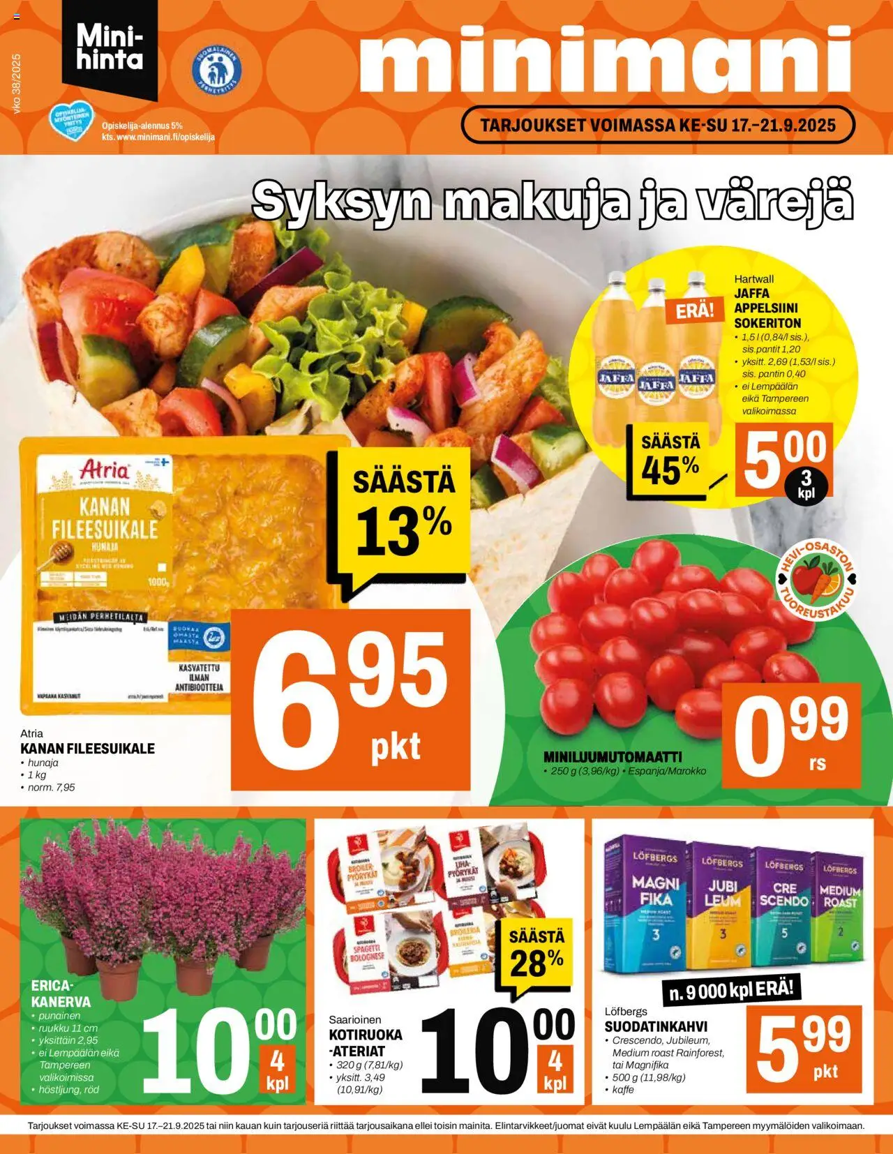 Minimani tarjoukset - sivu 1- voimassa alkaen 17/09/2025